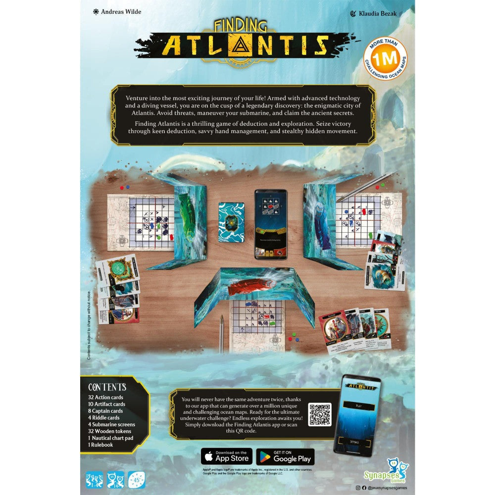Synapses Games: Finding Atlantis - Ultimate Exploration & Deduction Game for Ages 14+