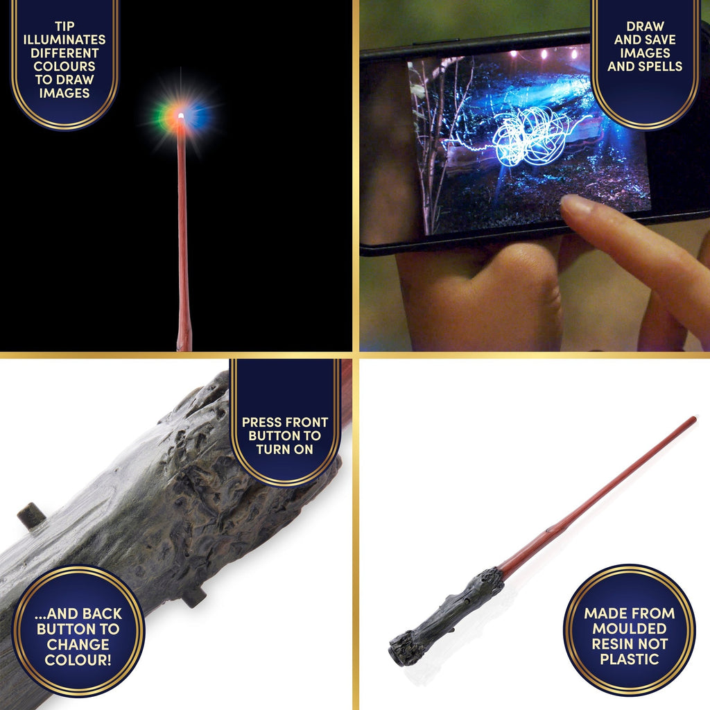 Wizarding World Harry Potter Deluxe Lumos Wand - 14-Inch Hand-Painted Replica