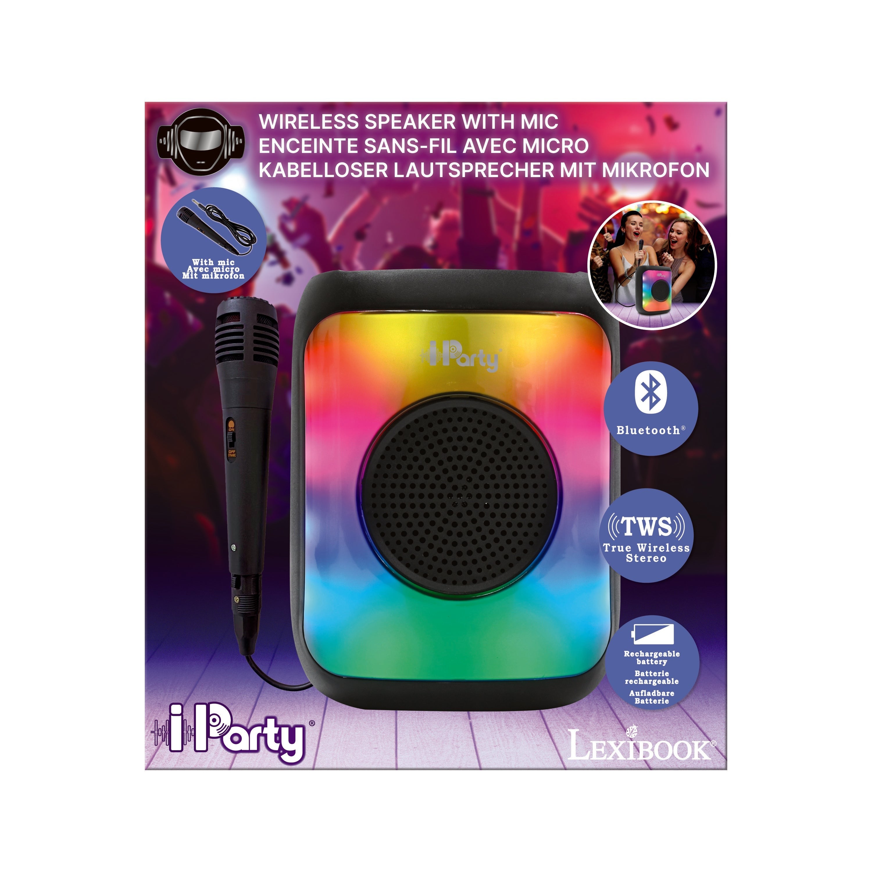LEXIBOOK Small size Flame Bluetooth® Speaker with mic