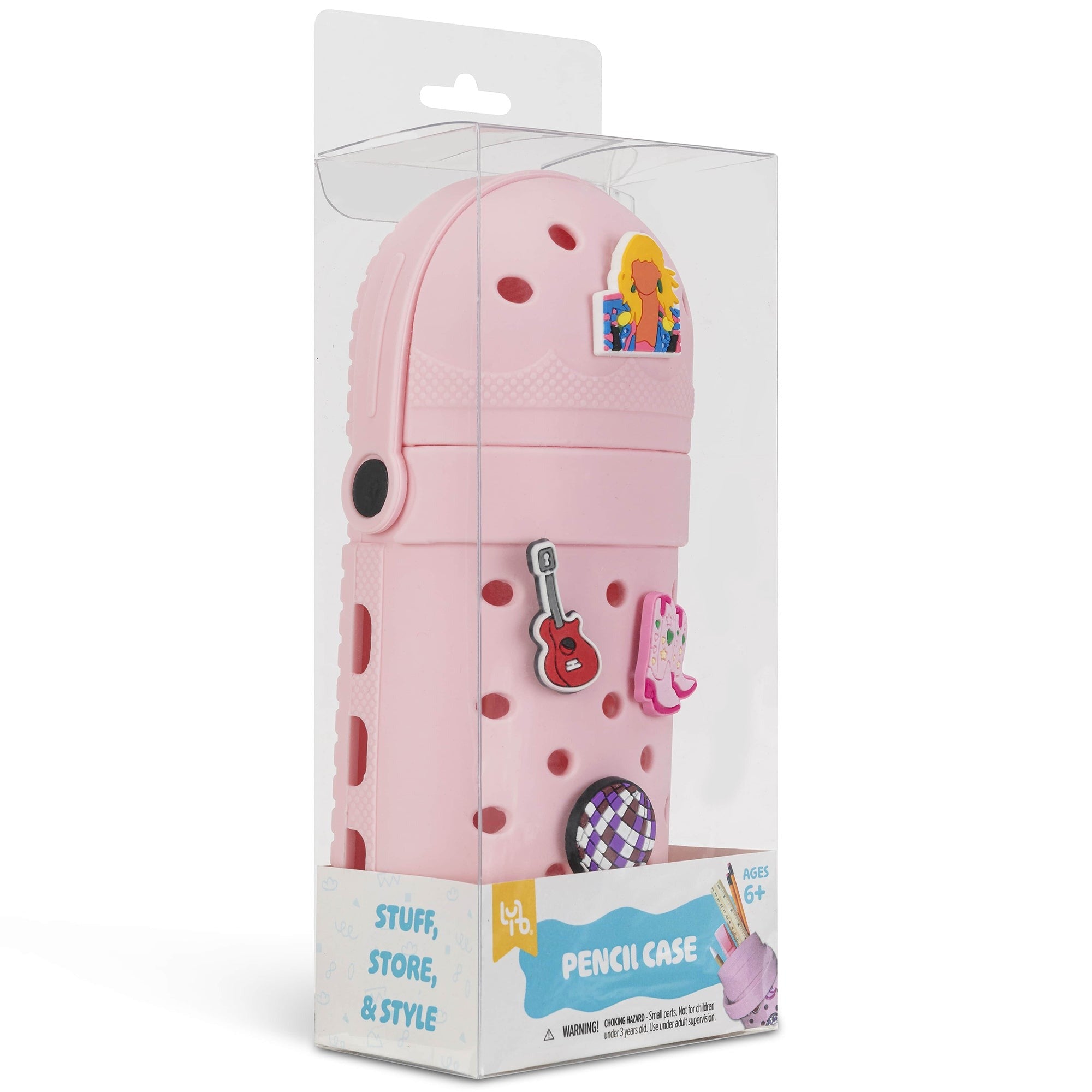 Charm Pencil Case Popstar Customizable Silicone Organizer With 4 Charms