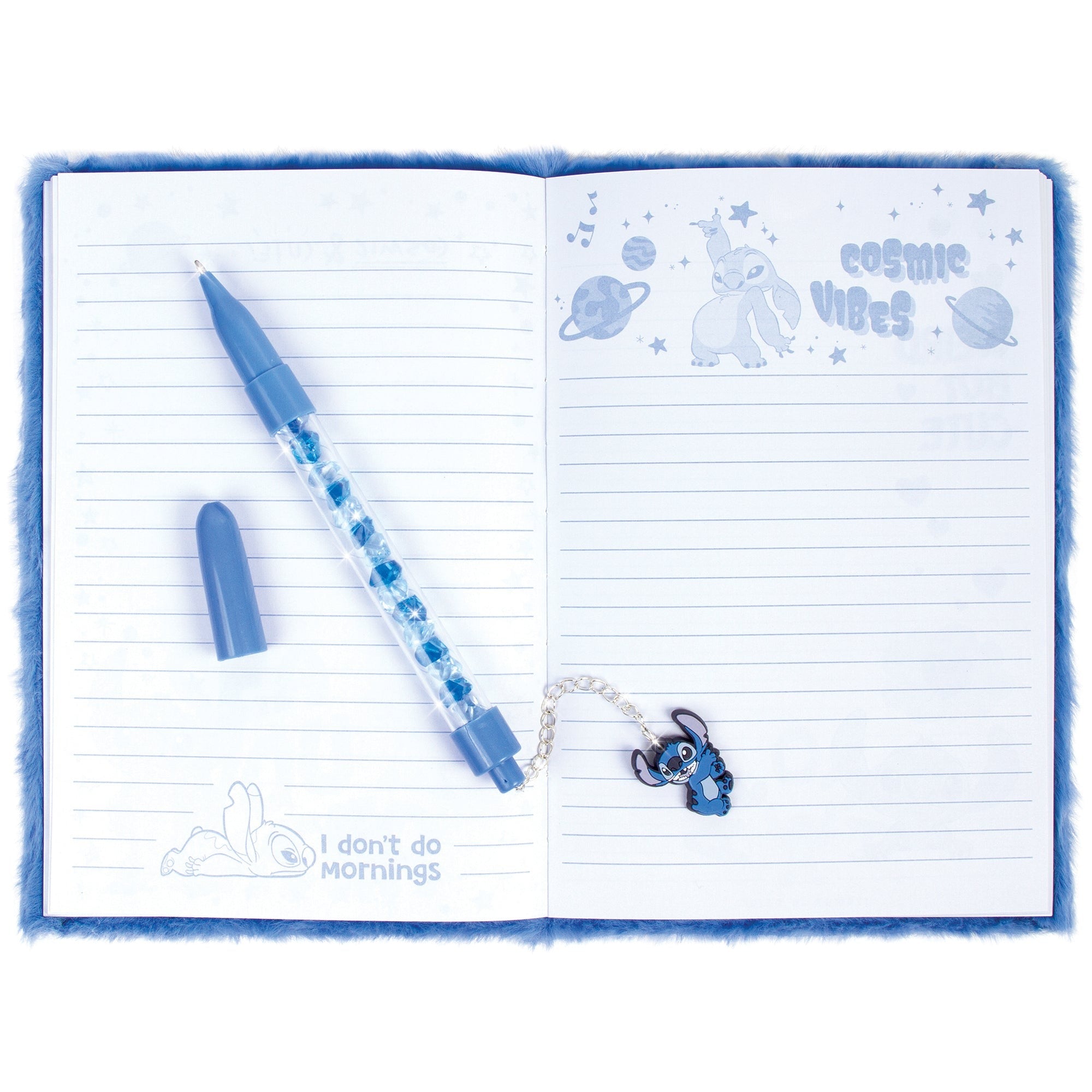 Make It Real Cool Vibes Fuzzy Stitch Journal & Charm Pen Set