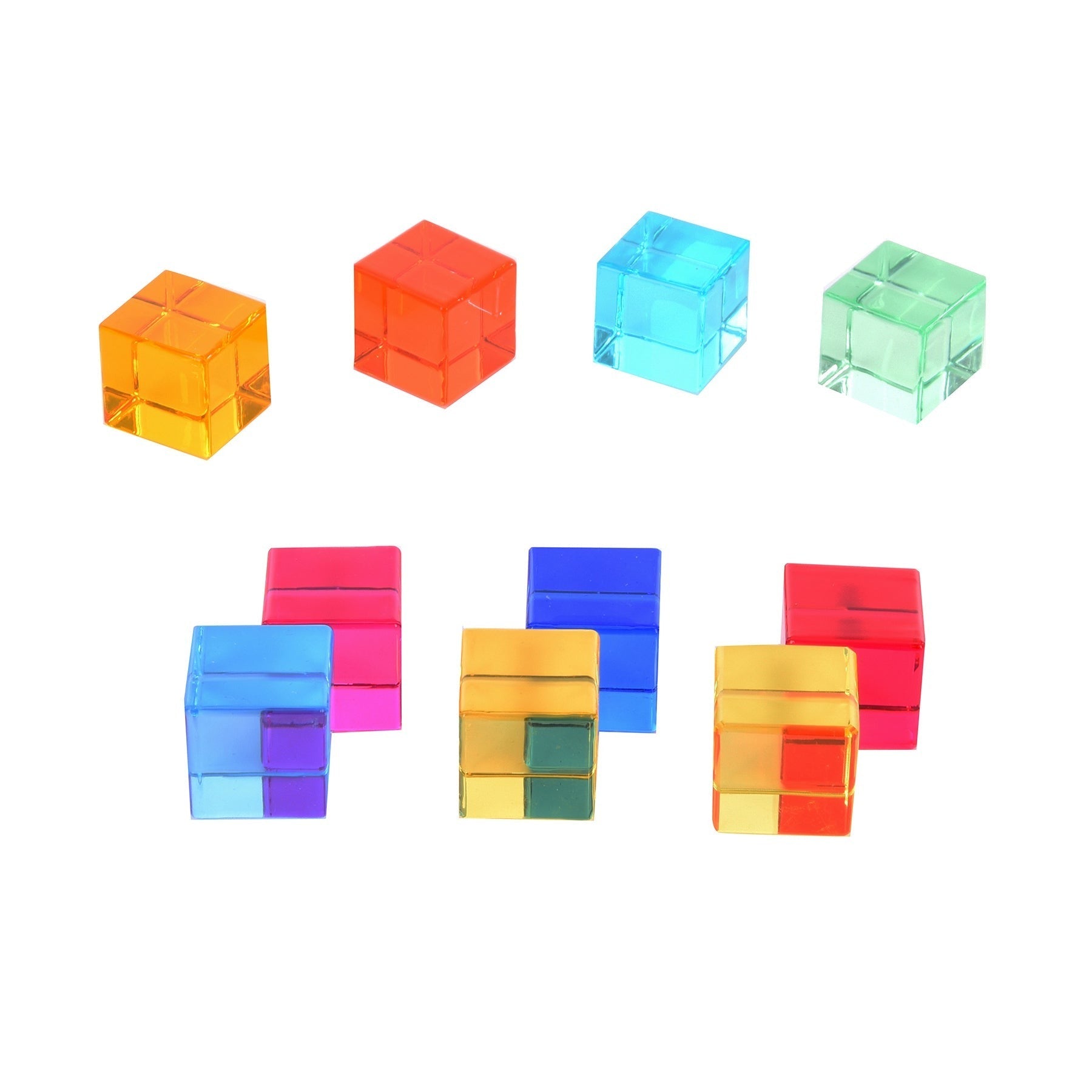 TickiT Gem Cubes - Colorful Learning Fun Set of 10