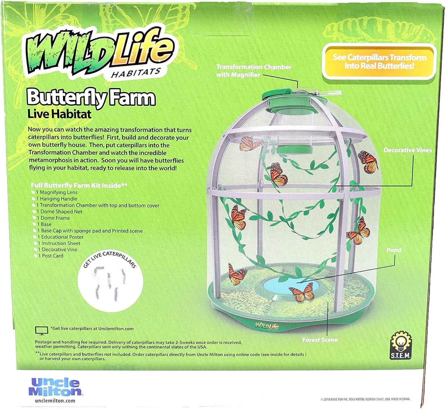 Uncle Milton Butterfly Observing Science Kit