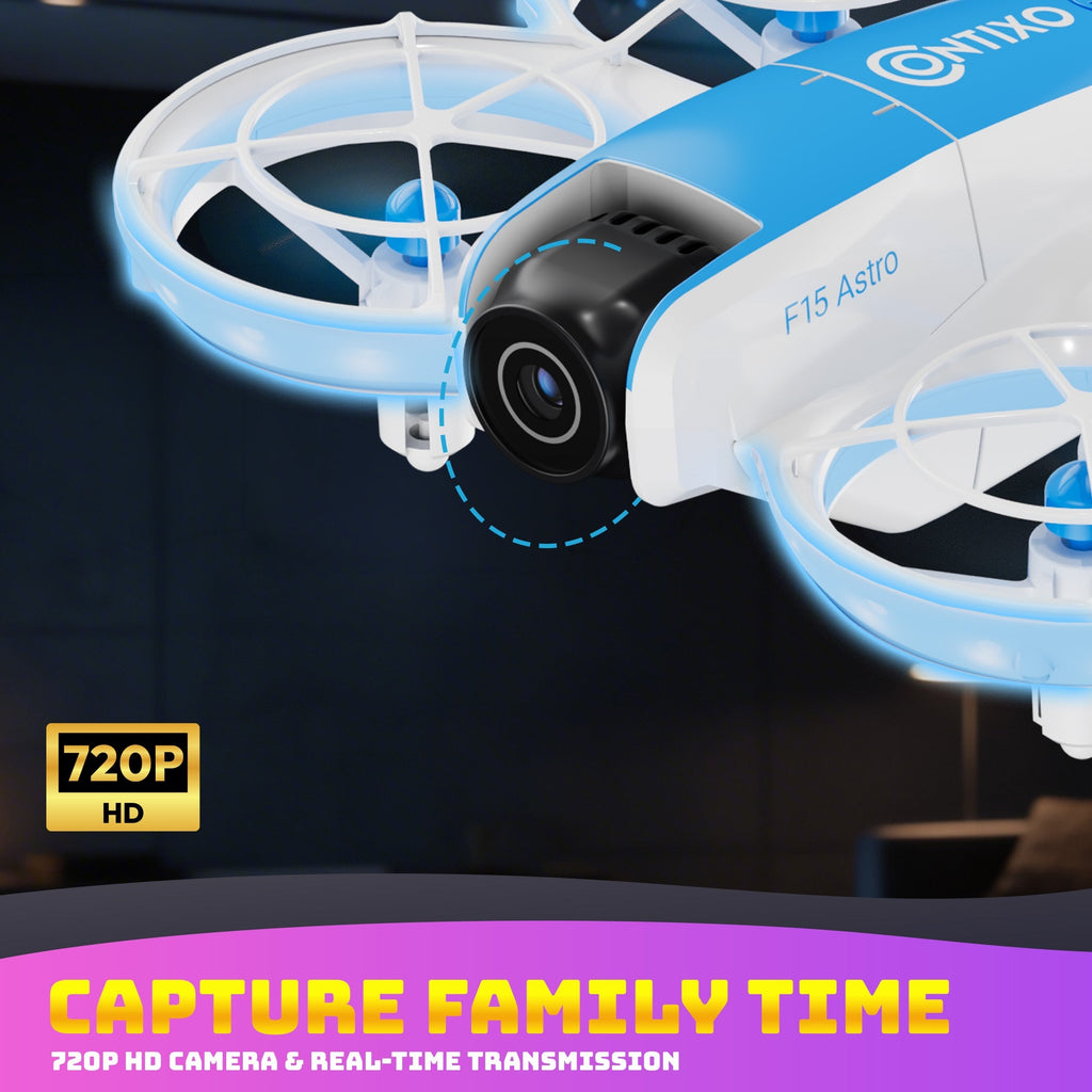 Contixo F15 Astro Mini Drone With 720P HD Camera, 2.4" Screen Remote & 2 Batteries