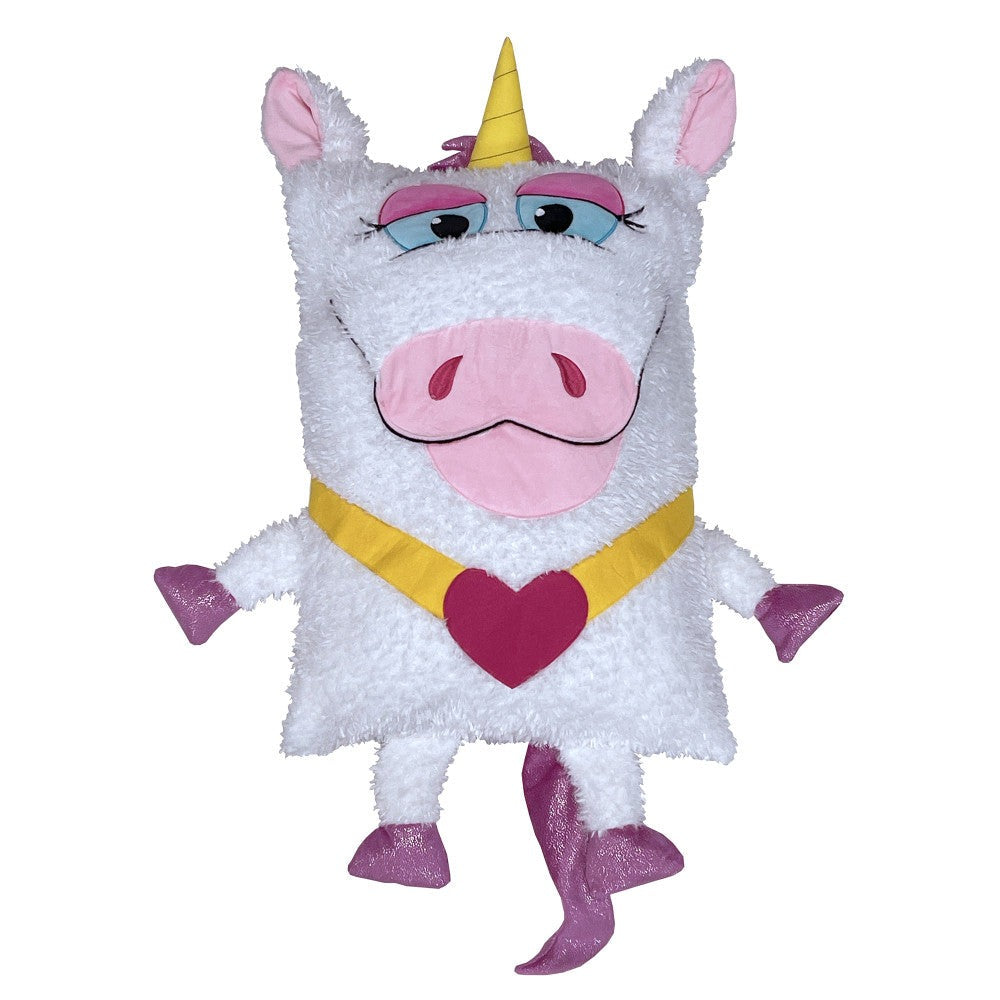 Shamzees Unicorn Magic Plush Pillow Cover - White & Purple
