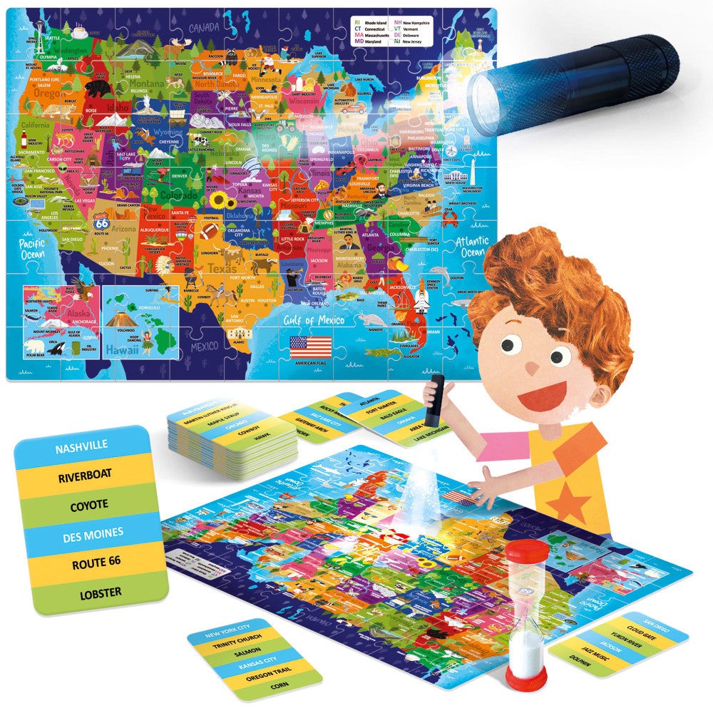 Headu Explore the USA Jigsaw Puzzle - 63 pc