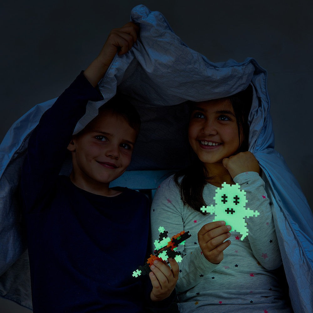 Plus-Plus Super Tube - Glow in the Dark Mix - 500 Pieces for Kids Ages 5+