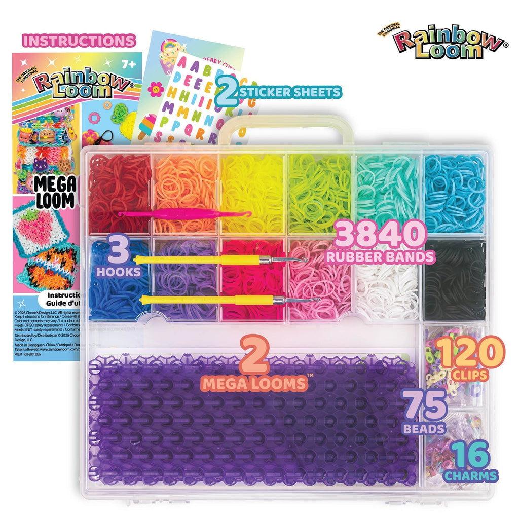 Rainbow Loom Mega Loom Duo Bracelet Making Kit with 2 Mega Mighty Looms