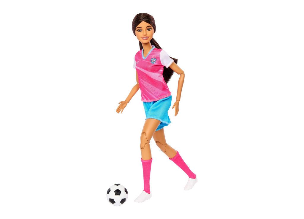 Barbie Roll & Reveal Soccer Player Fashion Doll with 8 Surprises, 10.63-Inch