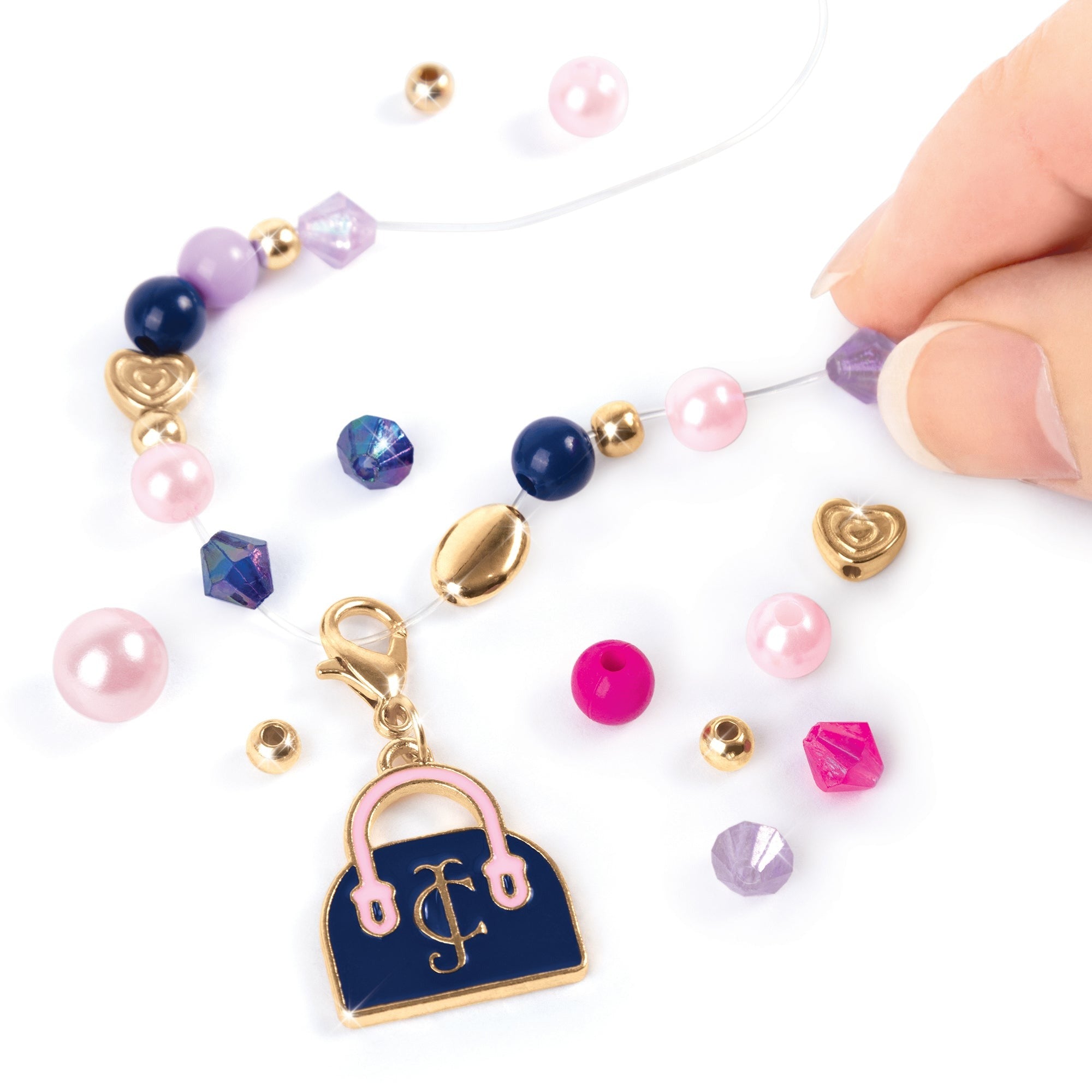 Juicy Couture Dazzle & Display DIY Bracelet Kit - 261pc, Hot Pink