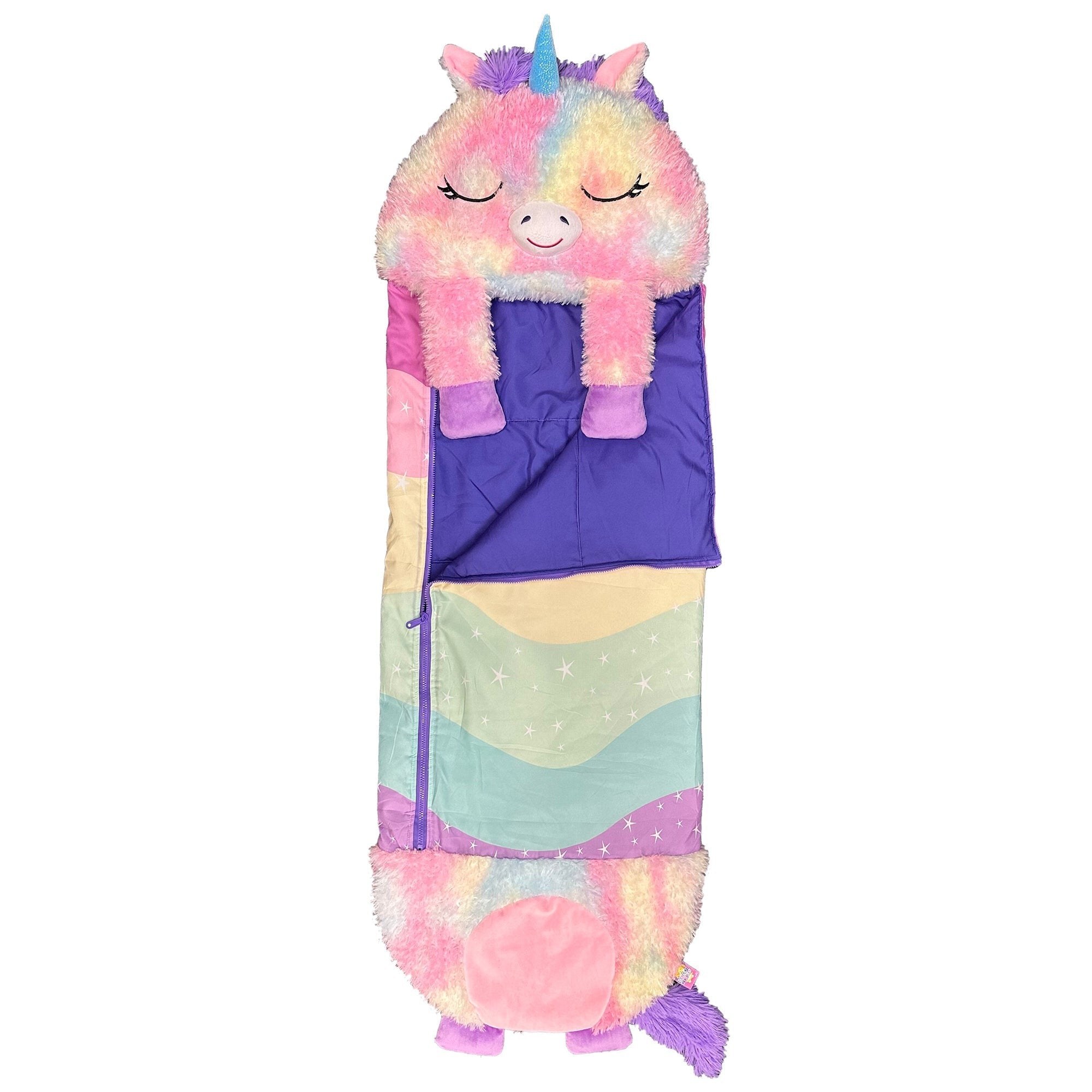 Happy Nappers Rainbow Unicorn Pillow & Sleepy Sack - Large 66 x 30-Inch