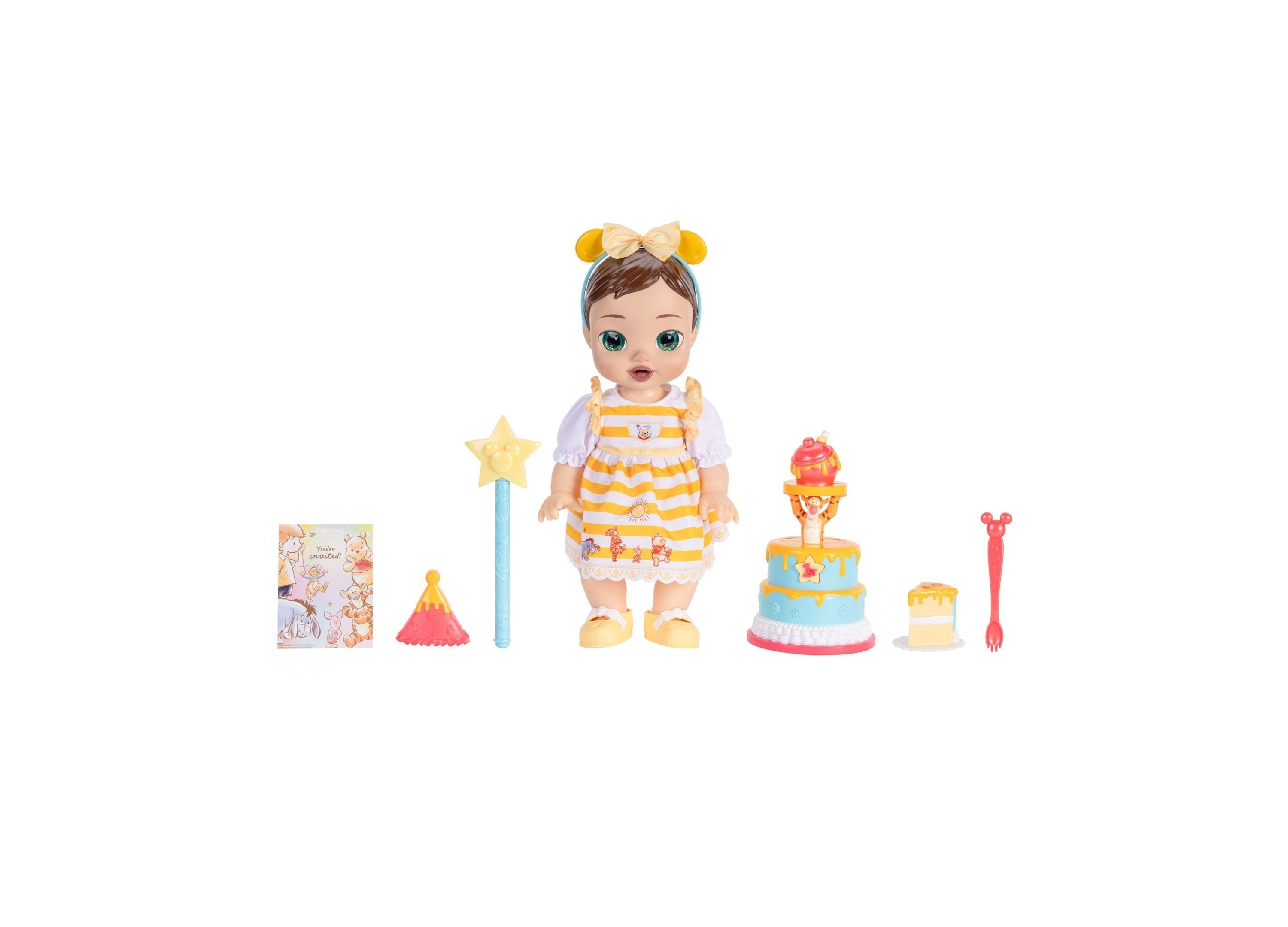 Disney Darlings Winnie The Pooh 100th Anniversary 13-Inch Interactive Birthday Doll