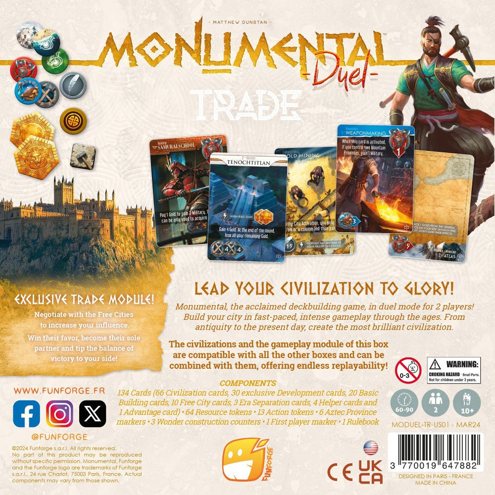 Monumental Duel: Trade - Epic Civilization Board Game for Two
