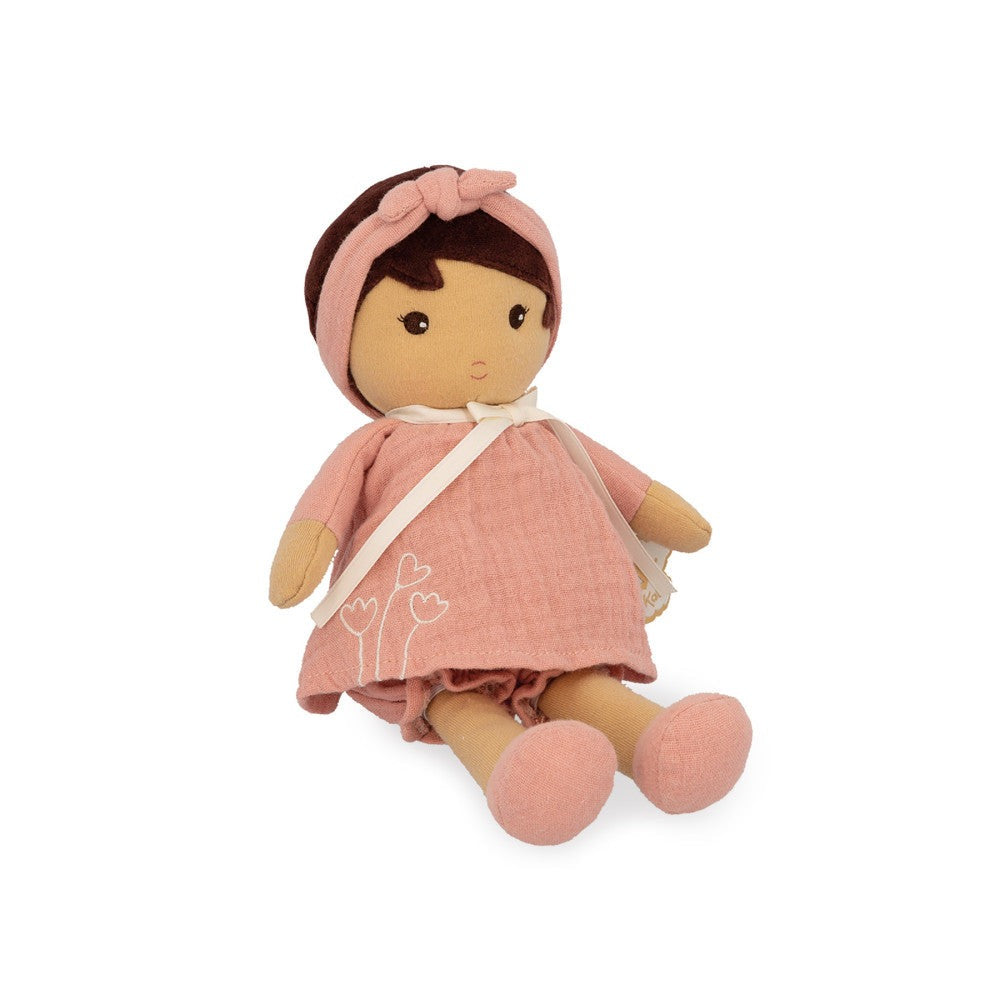 Kaloo Tendresse Amandine Doll, Medium - Maroon Dress