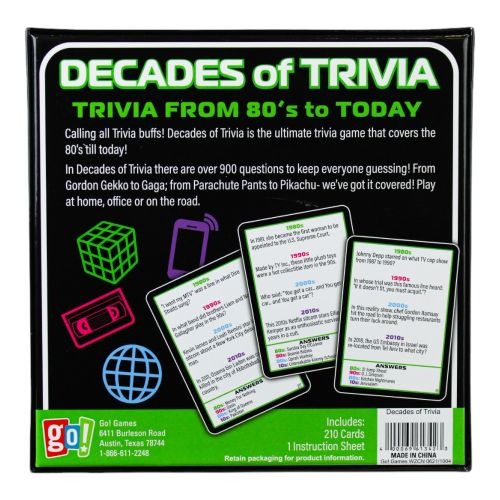 Decades of Trivia Game - Nostalgic Pop Culture Quiz