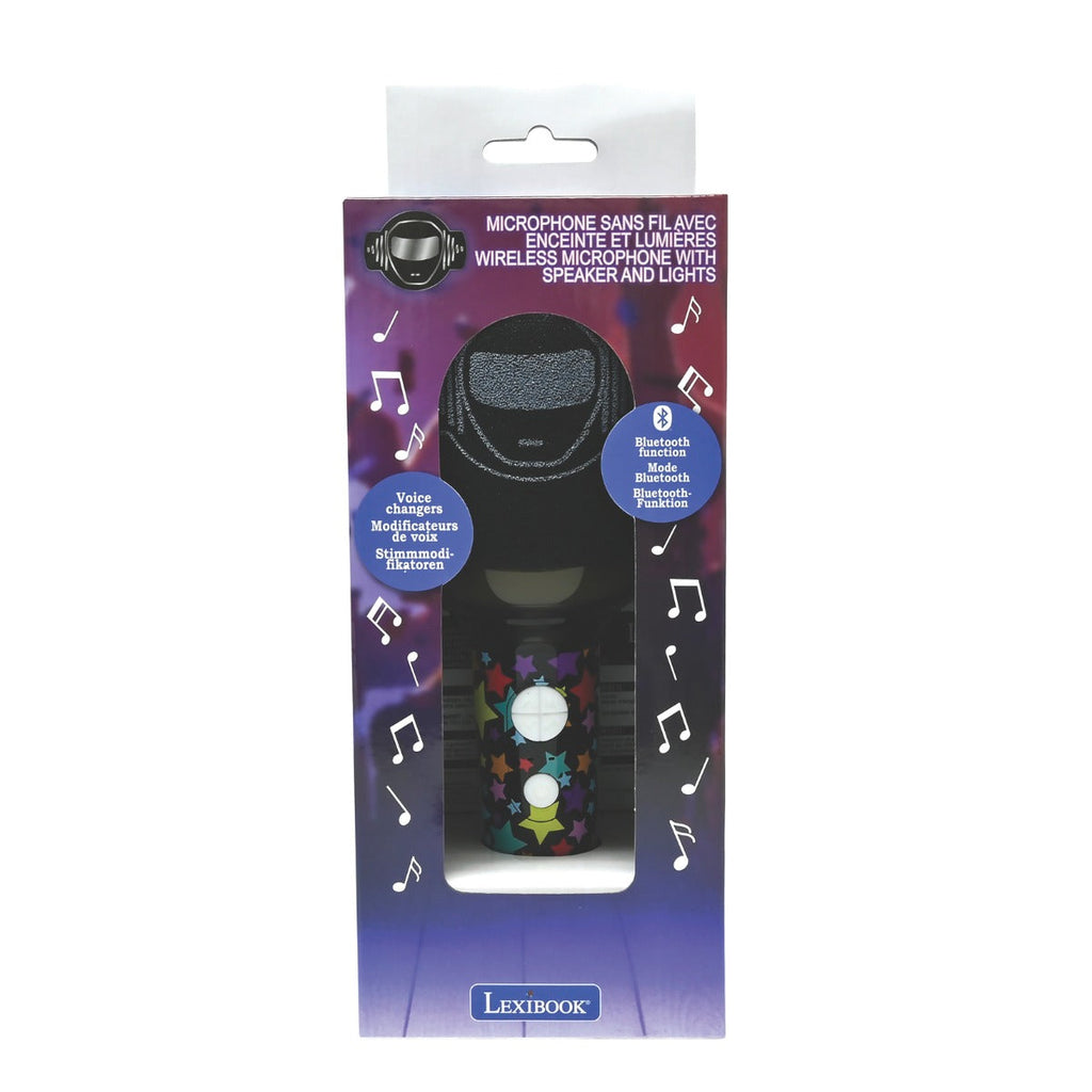 LEXIBOOK Bluetooth/Wireless Karaoke Microphone with sound and light effects