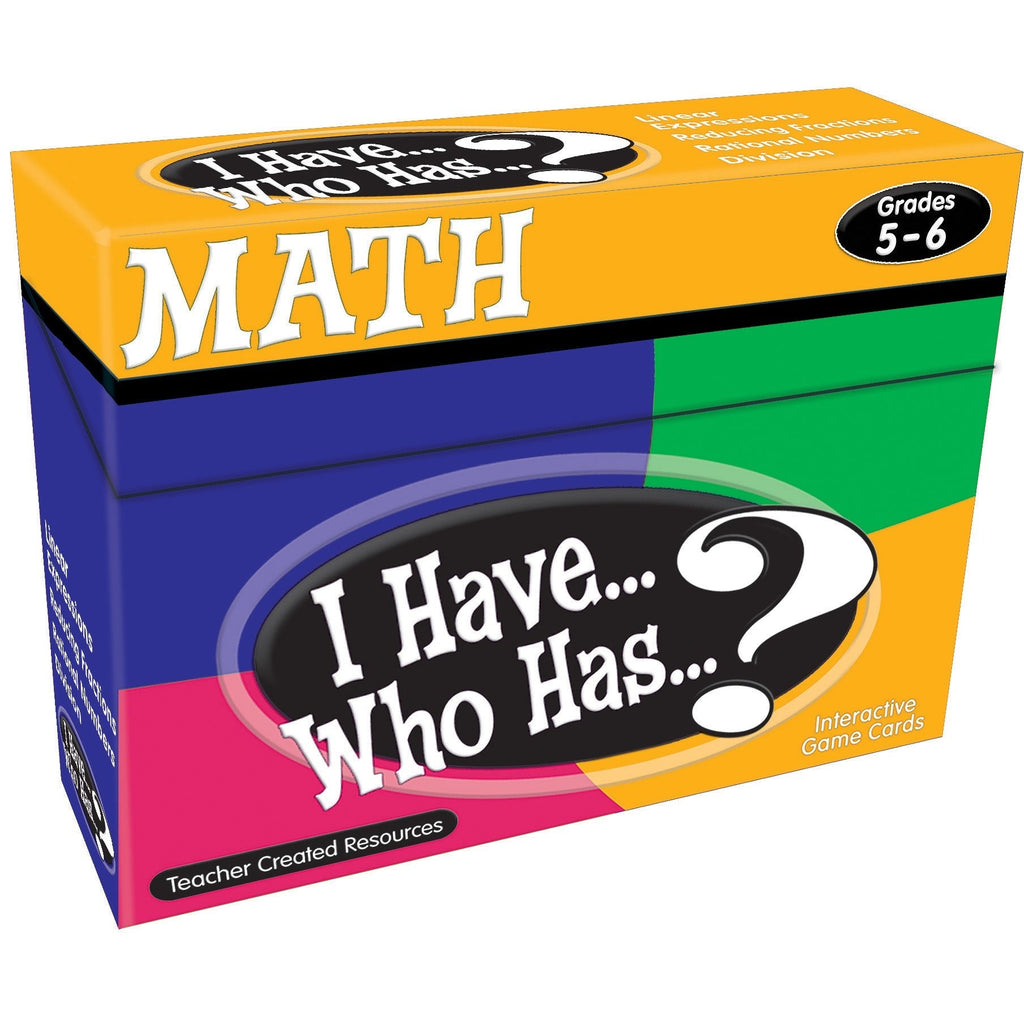 Teacher Created Resources I Have, Who Has Math Game - Grade 5-6 - Fun Learning