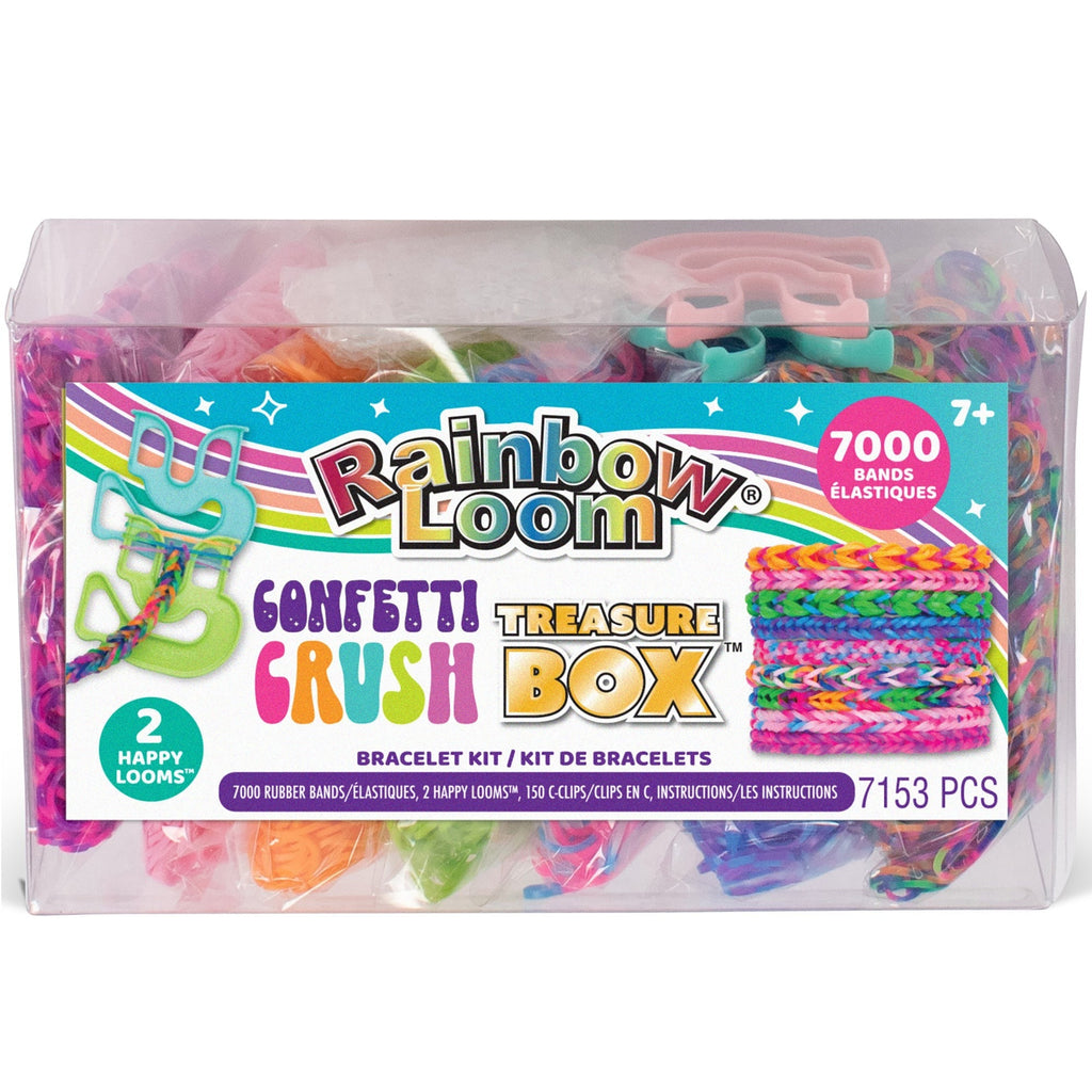 Rainbow Loom Confetti Crush Treasure Box DIY Kit With 7000 Bands
