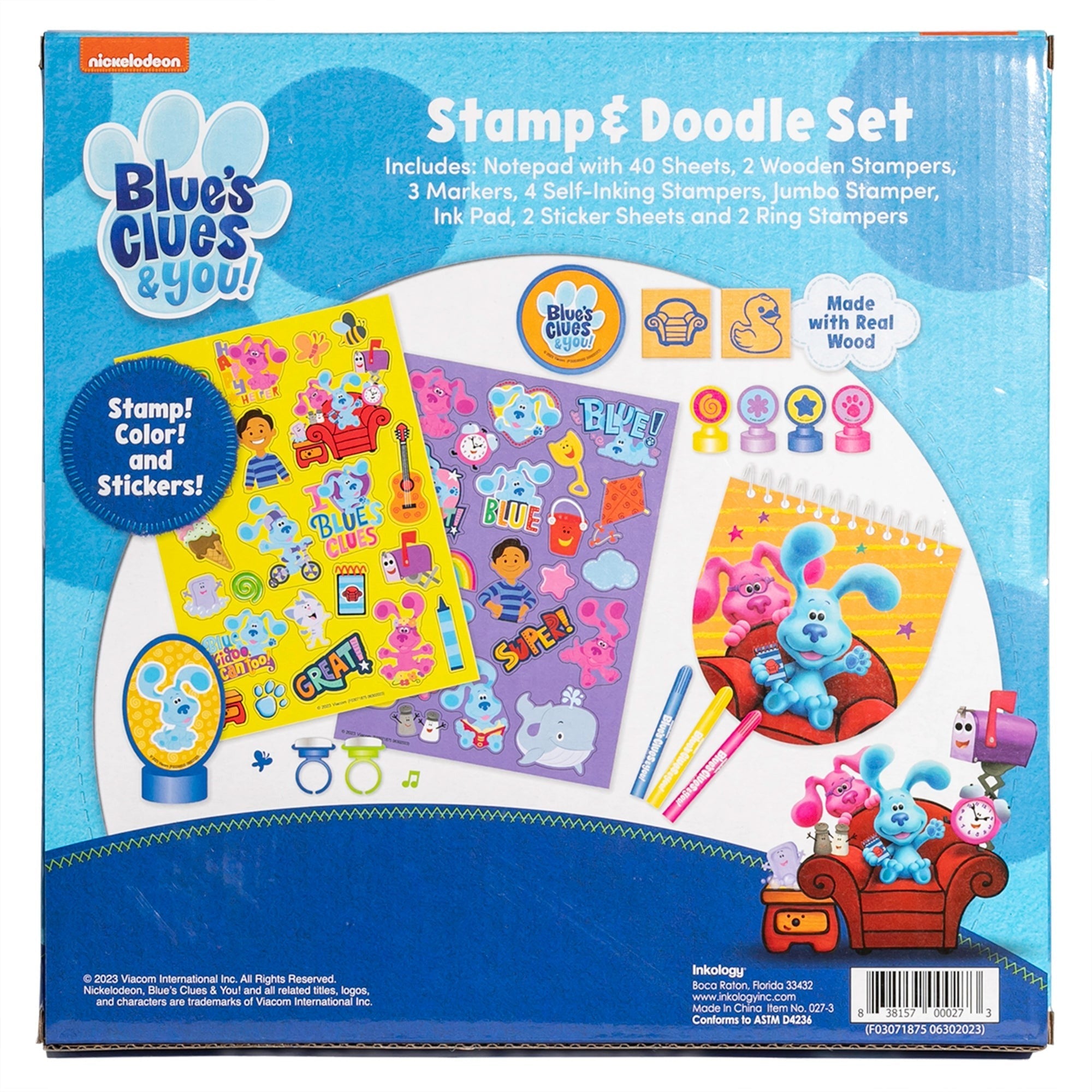 Blue's Clues Stamp & Doodle Creative Set With Notebook