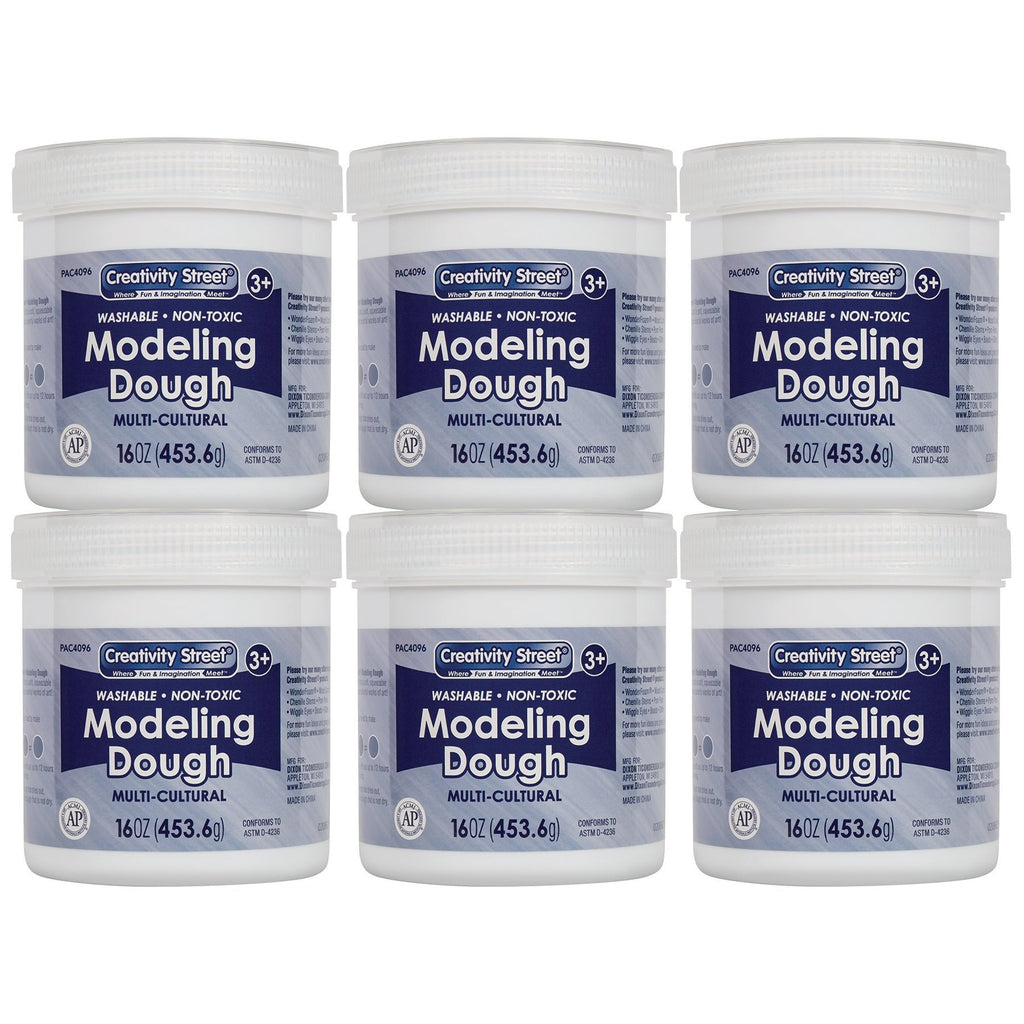Creativity Street® Modeling Dough, 6 Multi-Cultural Assortment, 1 lb. Per Color, 6 Pieces
