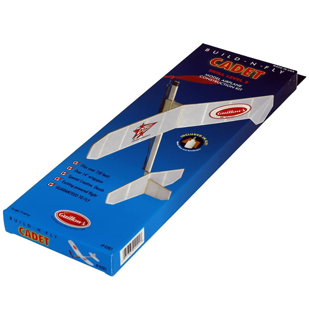 Guillow's Cadet STEM Balsa Wood Model Airplane Building Kit - Level 2