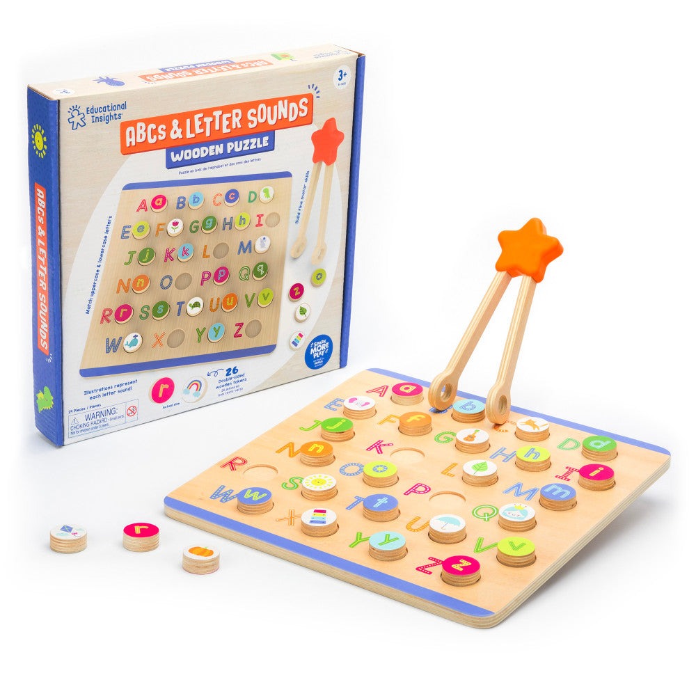 Educational Insights ABCs & Letter Sounds 26-Piece Wooden Puzzle