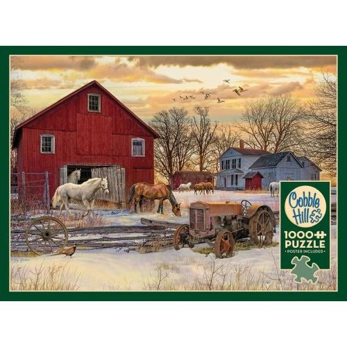 Cobble Hill Winter on the Farm Jigsaw Puzzle - 1000 pc