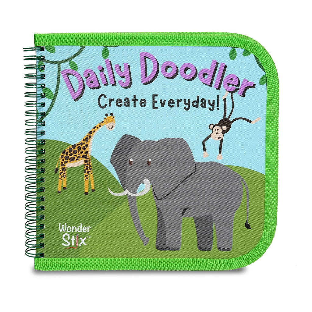 The Pencil Grip Wild Animals Daily Doodler Activity Book with Wonder Stix