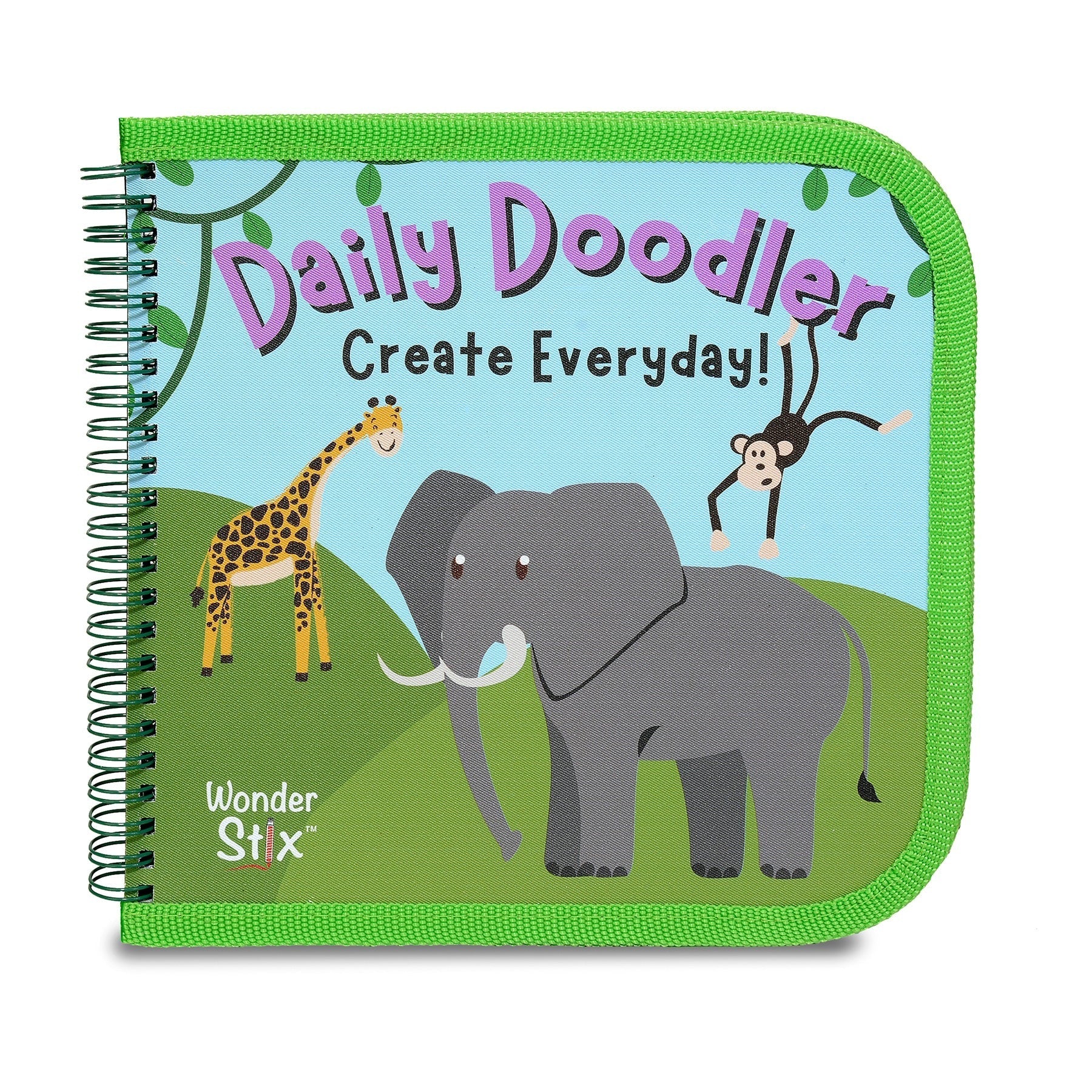The Pencil Grip Wild Animals Daily Doodler Activity Book with Wonder Stix