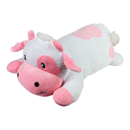 Snoozimals 20-inch Plush Pink Cow - Super Soft and Huggable