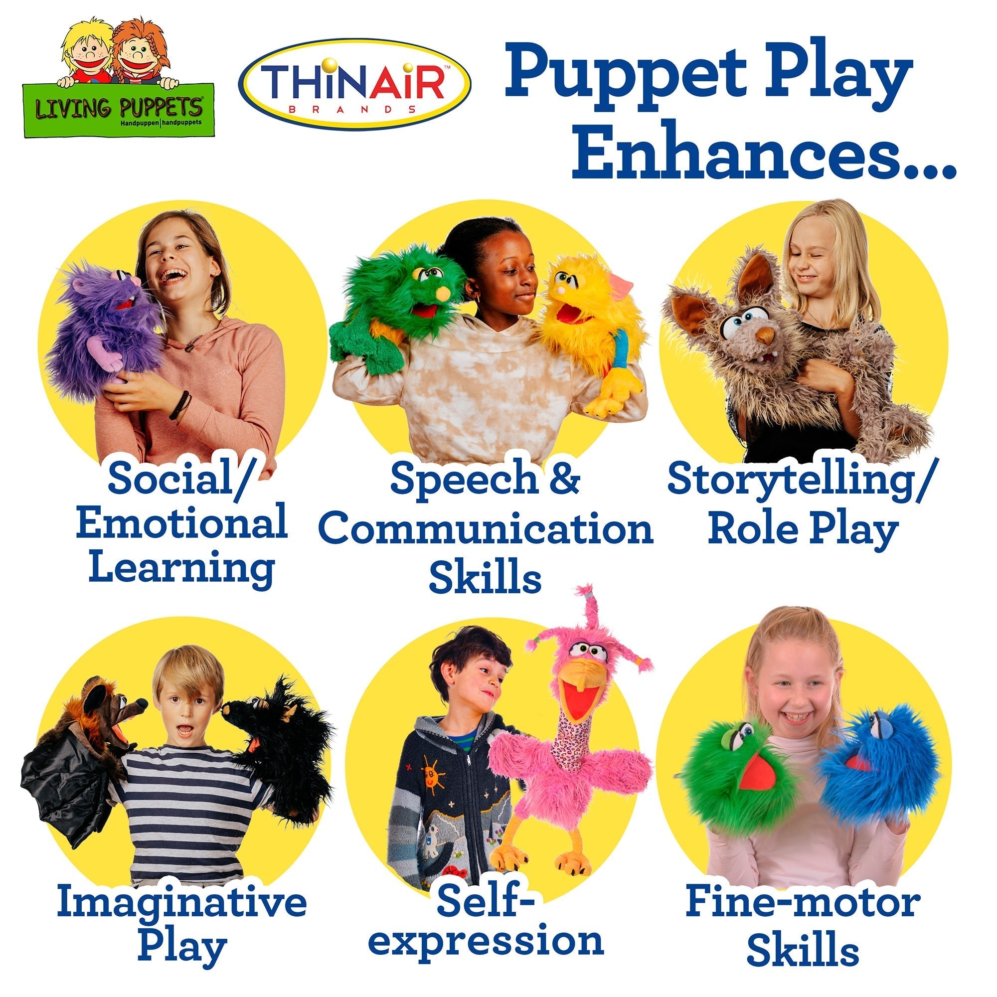 Living Puppets Mugs The Friendly Purple Monster Hand Puppet