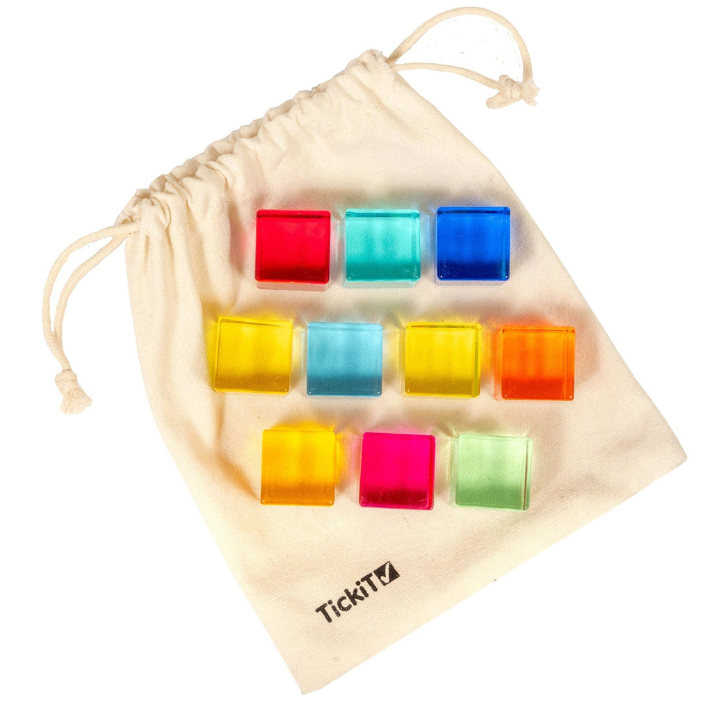 TickiT Gem Cubes - Colorful Learning Fun Set of 10