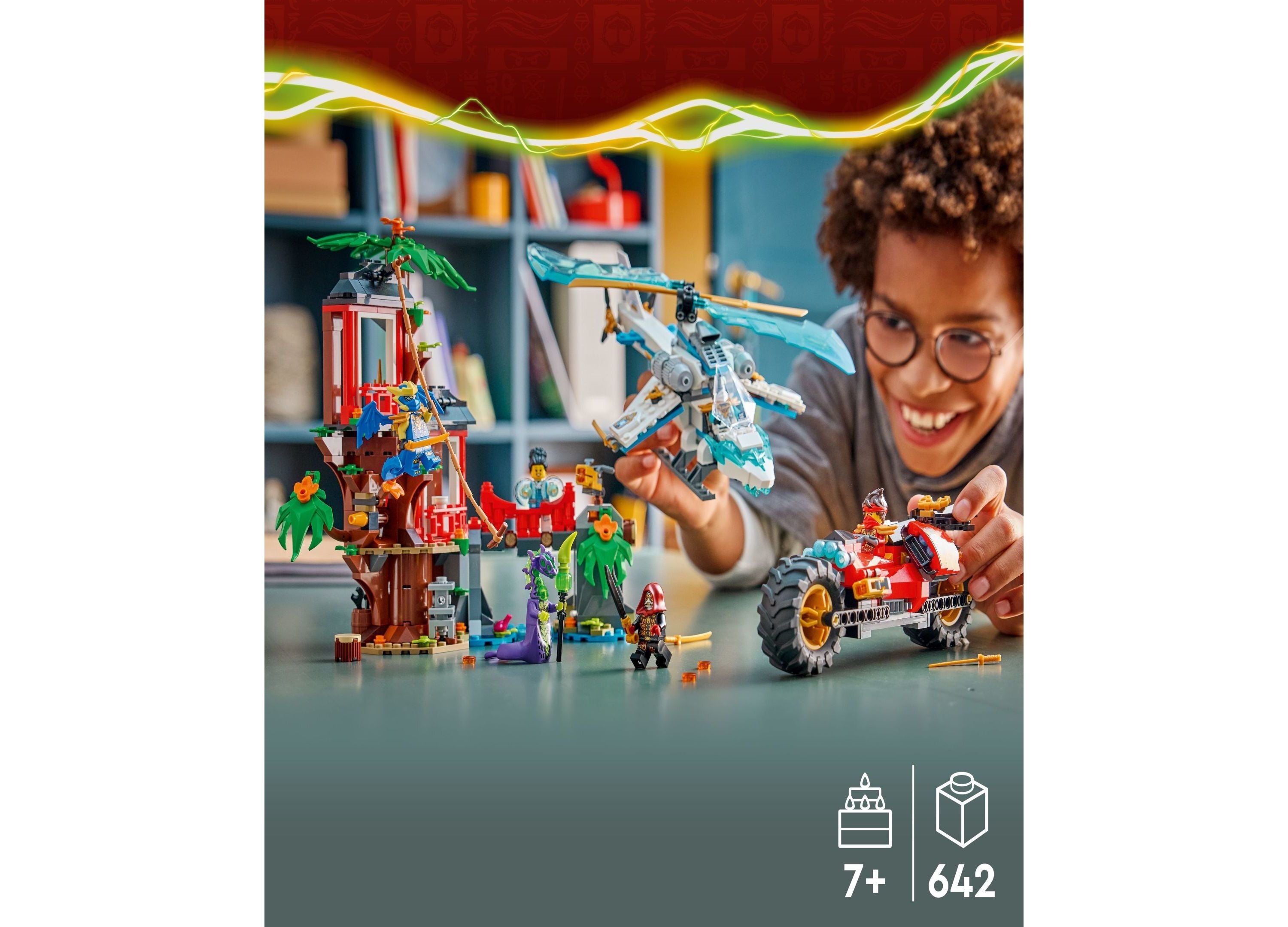 LEGO NINJAGO Ninja Vehicle Tree House Battle Set, 642 Pieces