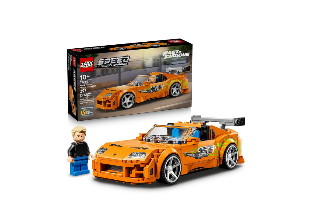 LEGO Speed Champions The Fast And The Furious Toyota Supra MK4 292-Piece Building Set With Brian O'Conner Minifigure