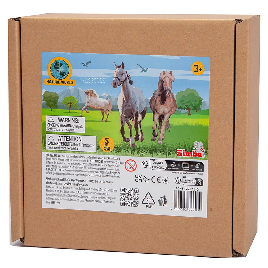 Simba Toys Equestrian Adventure - 5 Horse Figurine Playset for Kids