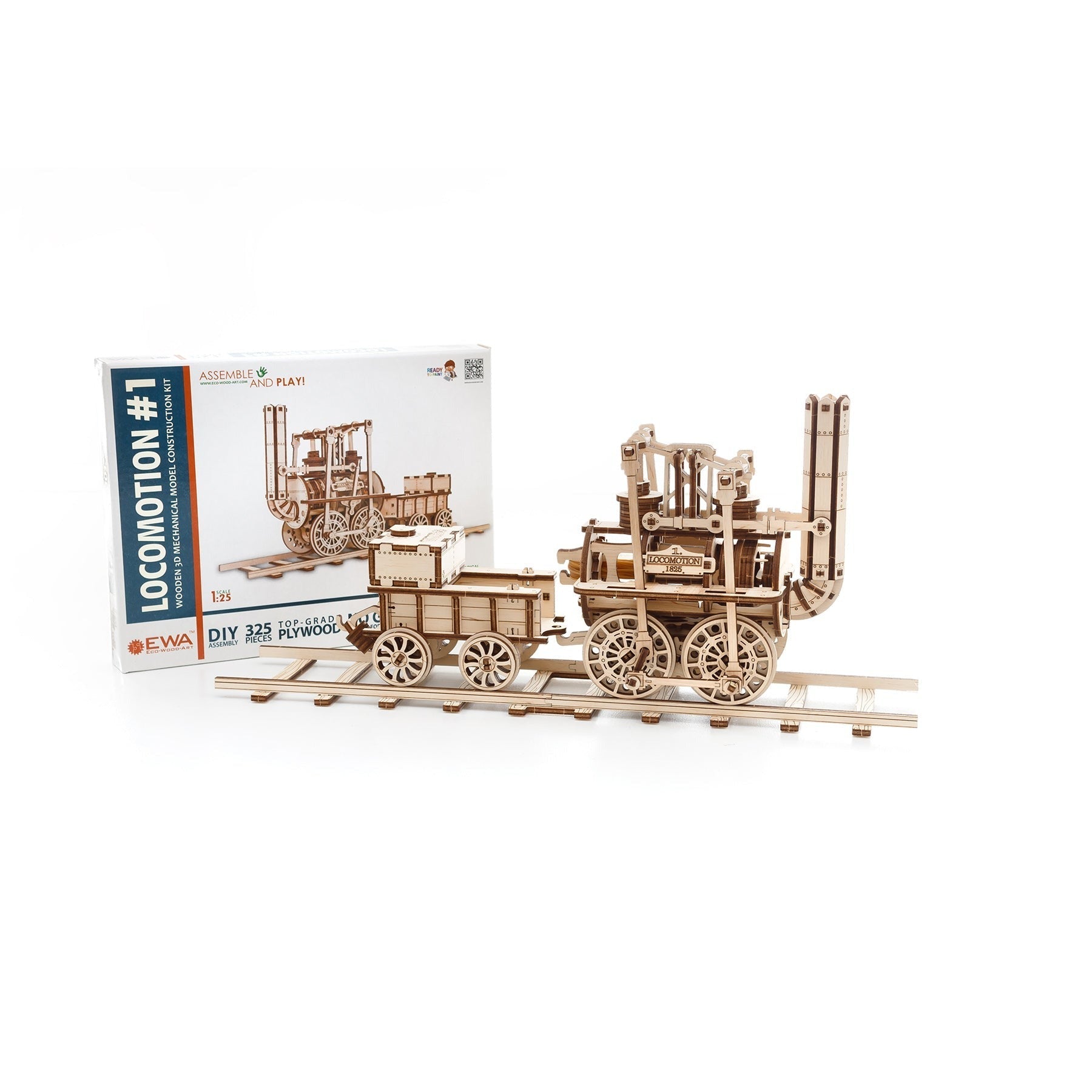 EWA Eco-Wood-Art Locomotive 3D Wooden STEM Construction Kit