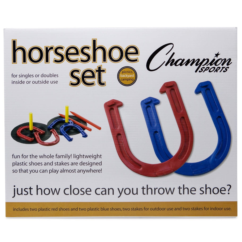Champion Sports Indoor-Outdoor Rubber Horseshoe Game Set