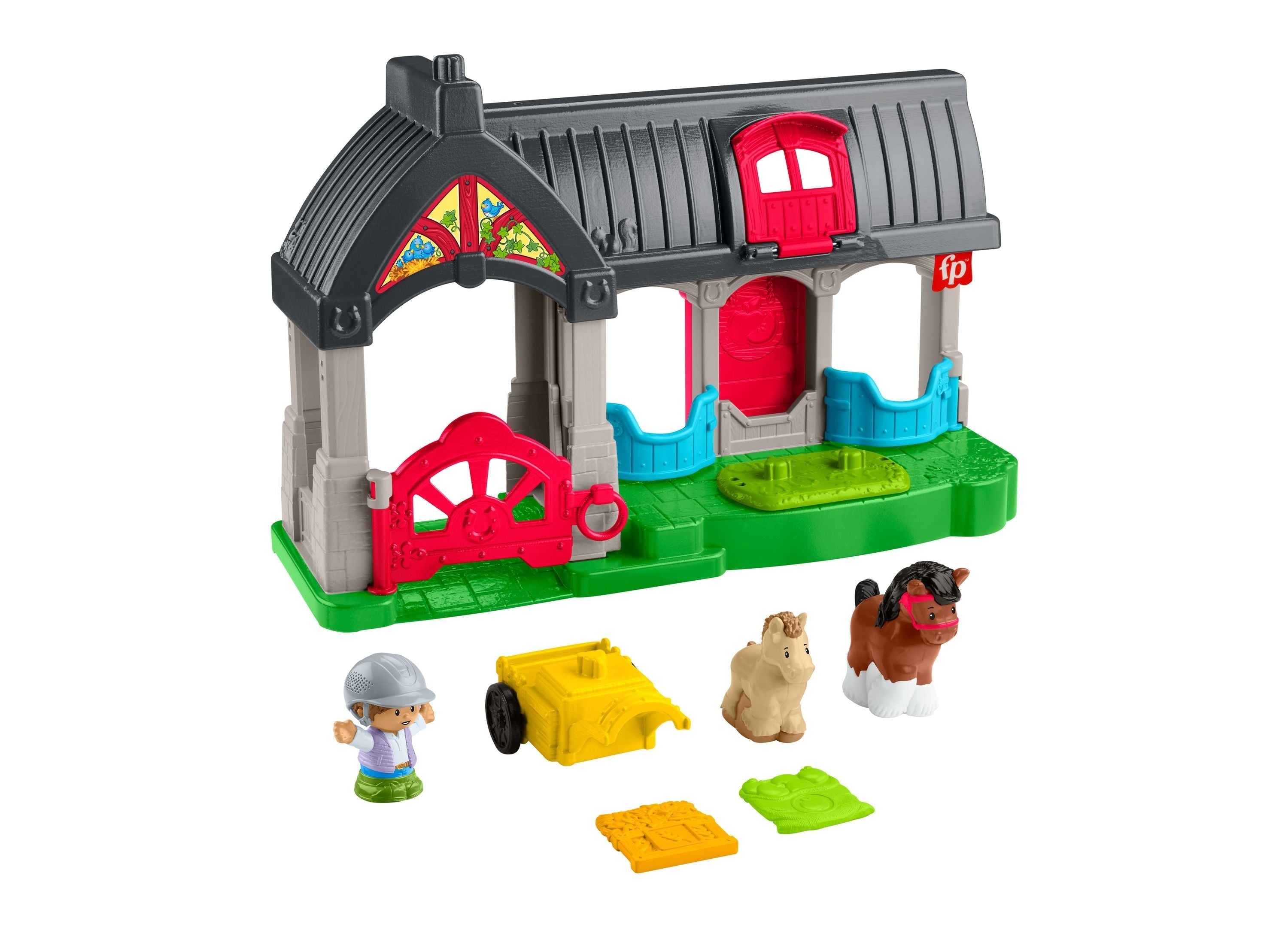 Little People Friendly Horses Stable Toddler Playset - 6 Pieces