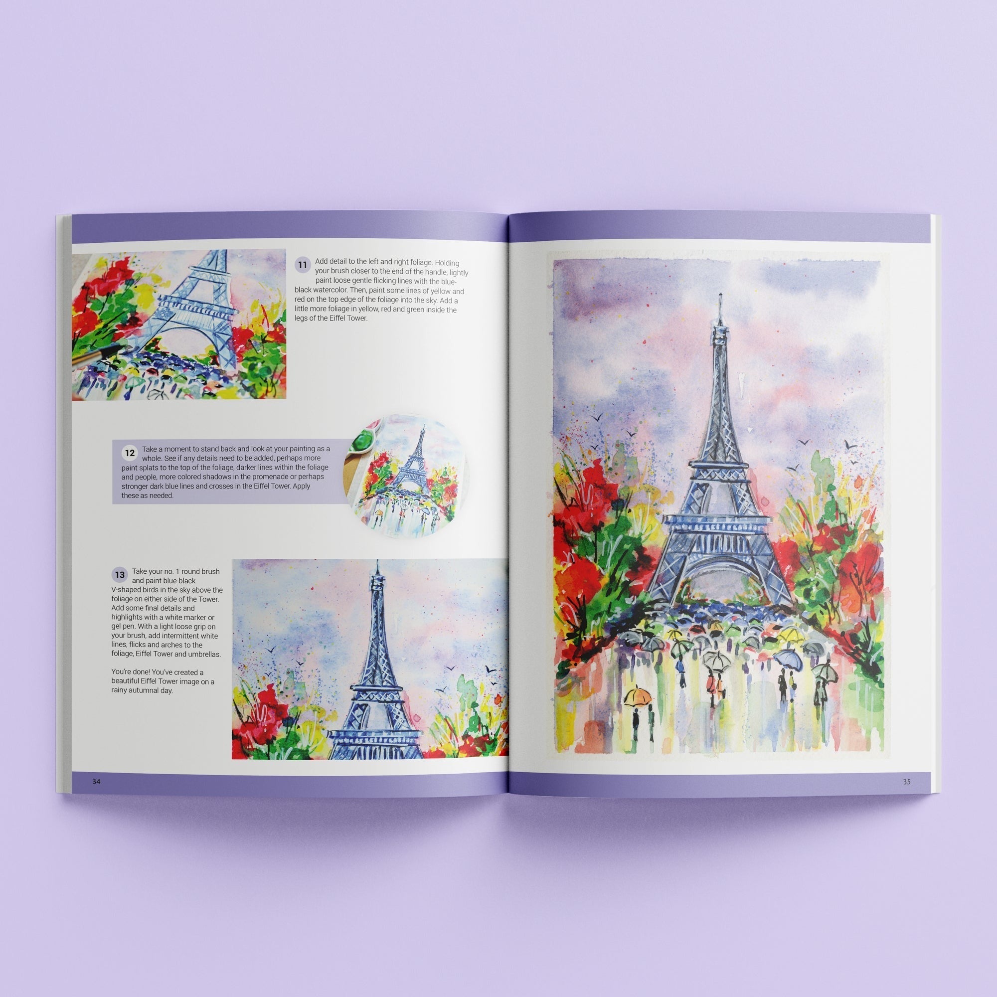 Art Maker Watercolor Painting Kit With 48-Page Book And 6 Paint Tubes