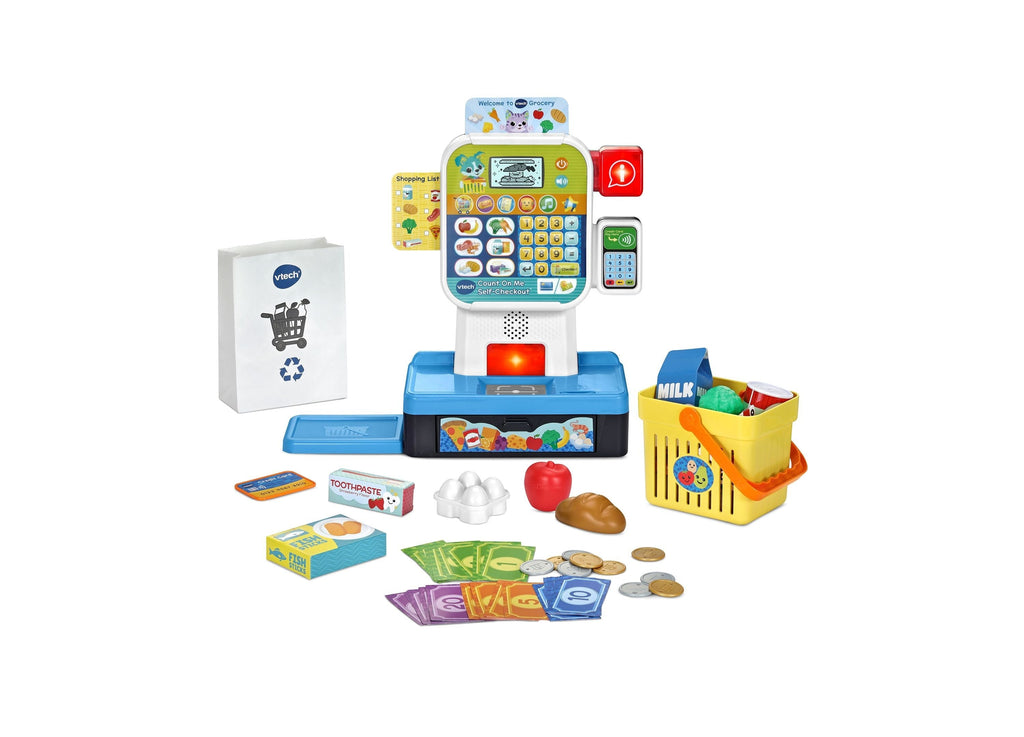 VTech Count On Me Self-Checkout Pretend Play Set With 35+ Food Items