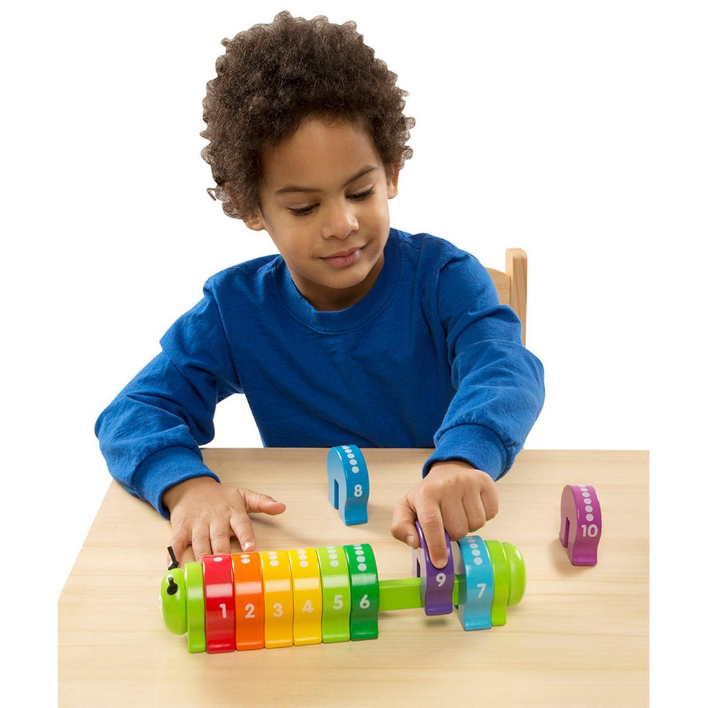 Melissa & Doug Counting Caterpillar - Colorful Number Sorting Wooden Toy
