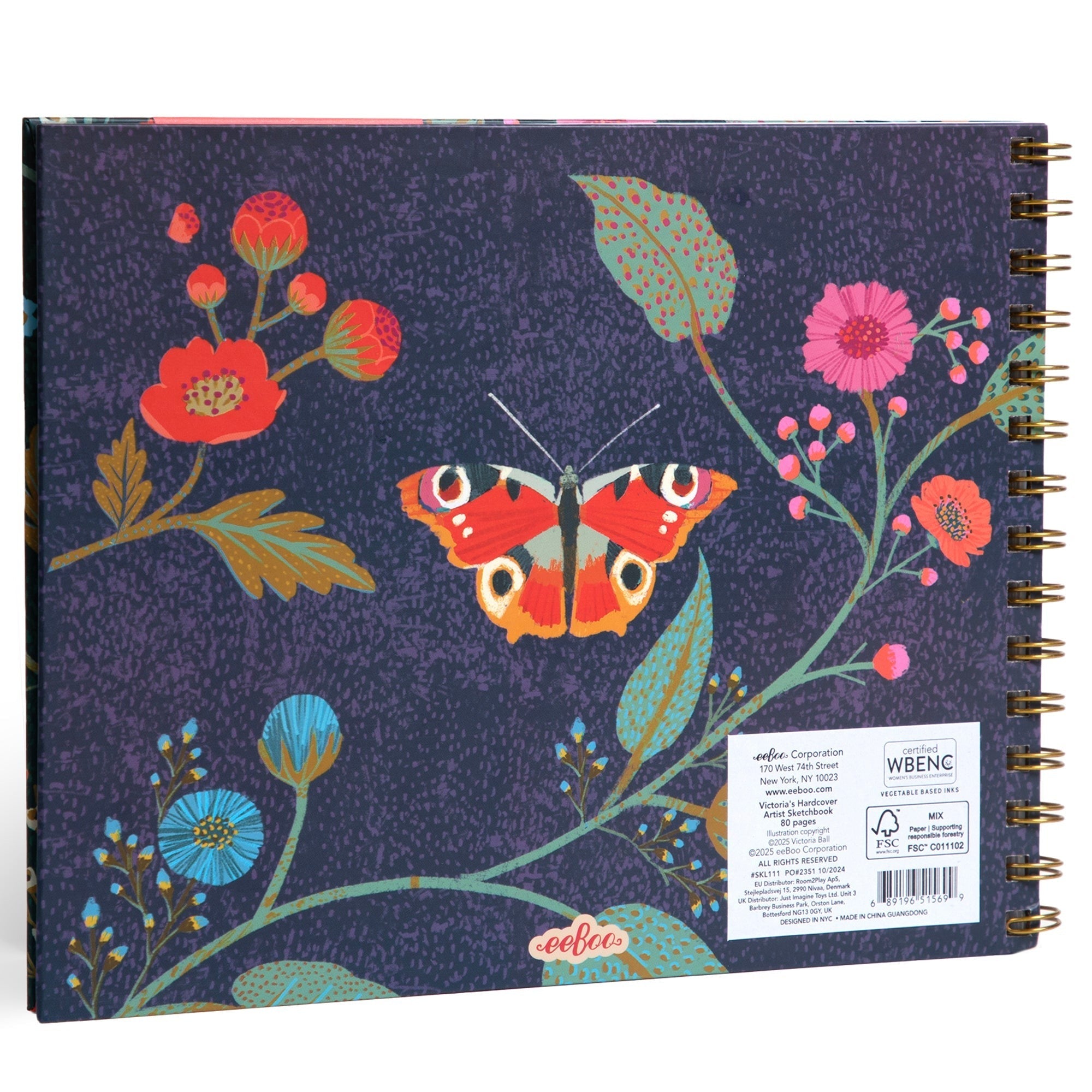 Piece&Love Victoria's Artist Sketchbook - Butterfly Floral