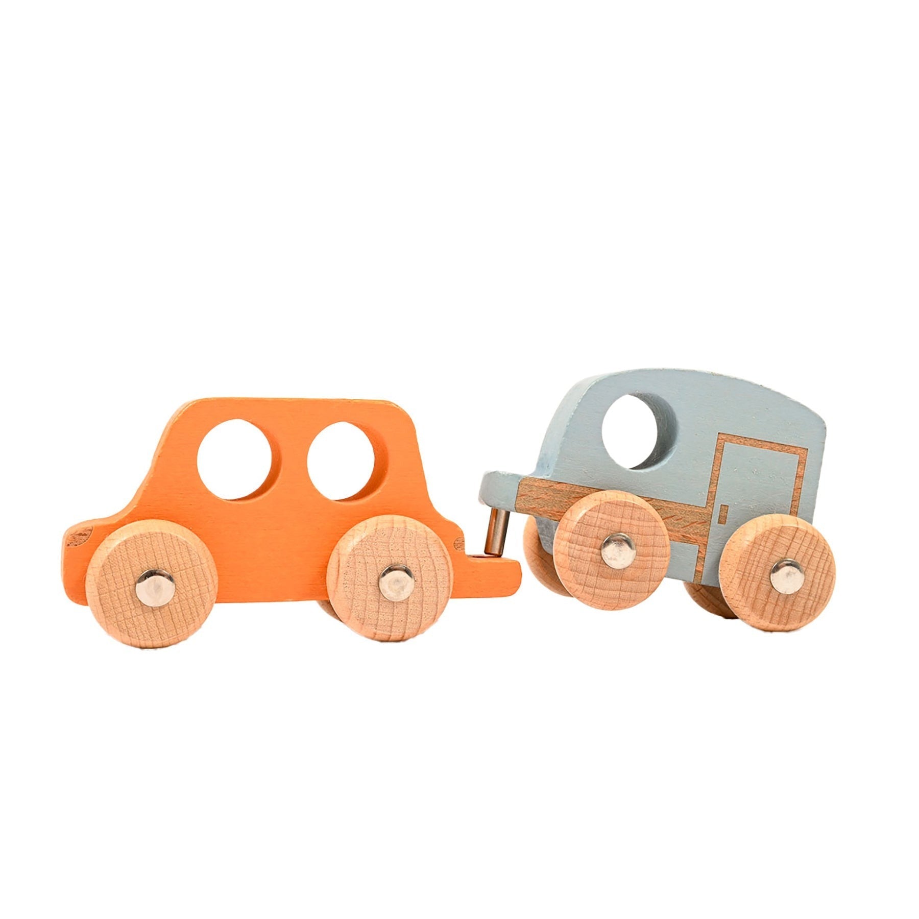 TickiT Rainbow Wooden Vehicles – Colorful Toddler Playset