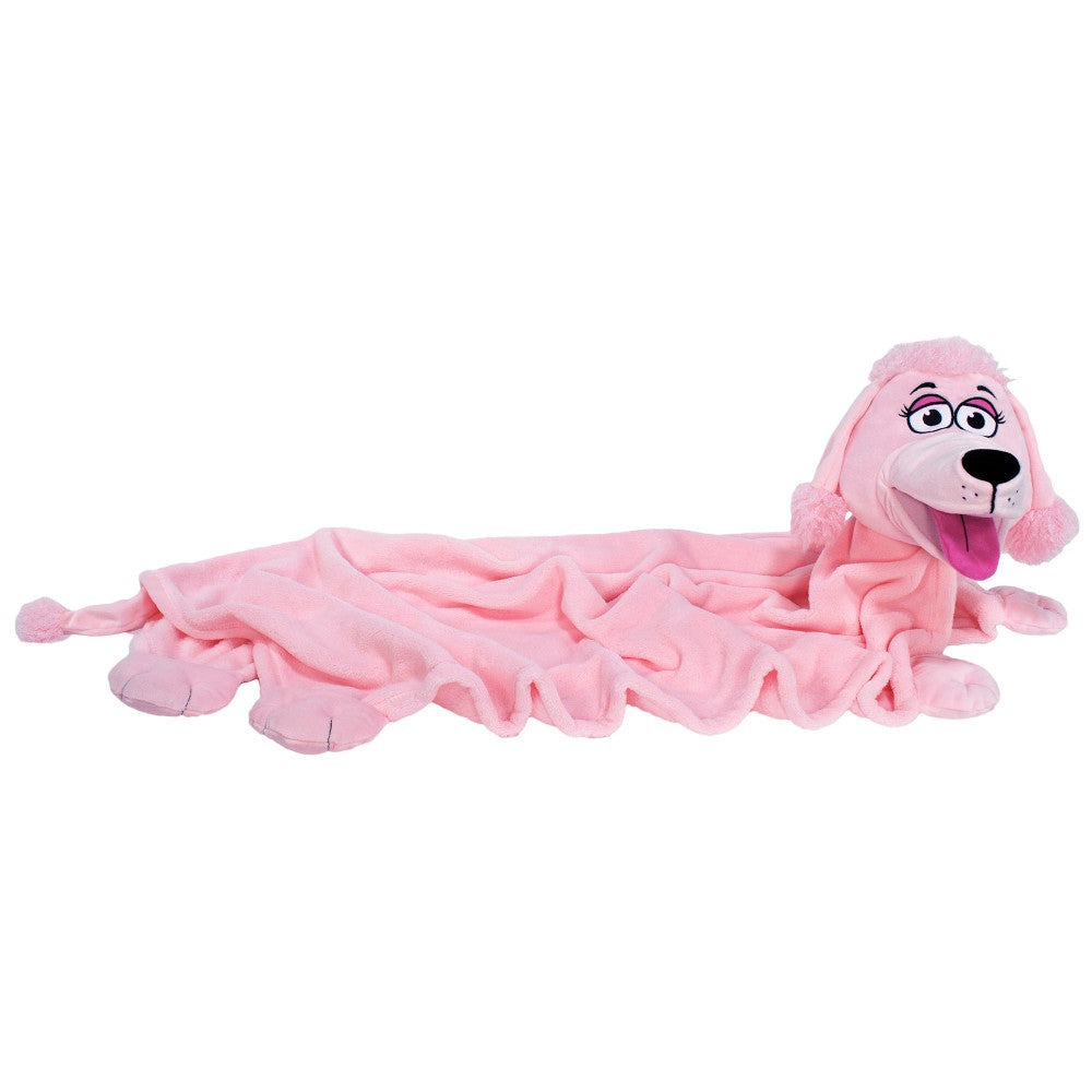 Cuddleuppets Pink Poodle Plush Puppet & Blanket - 2-in-1 Combo