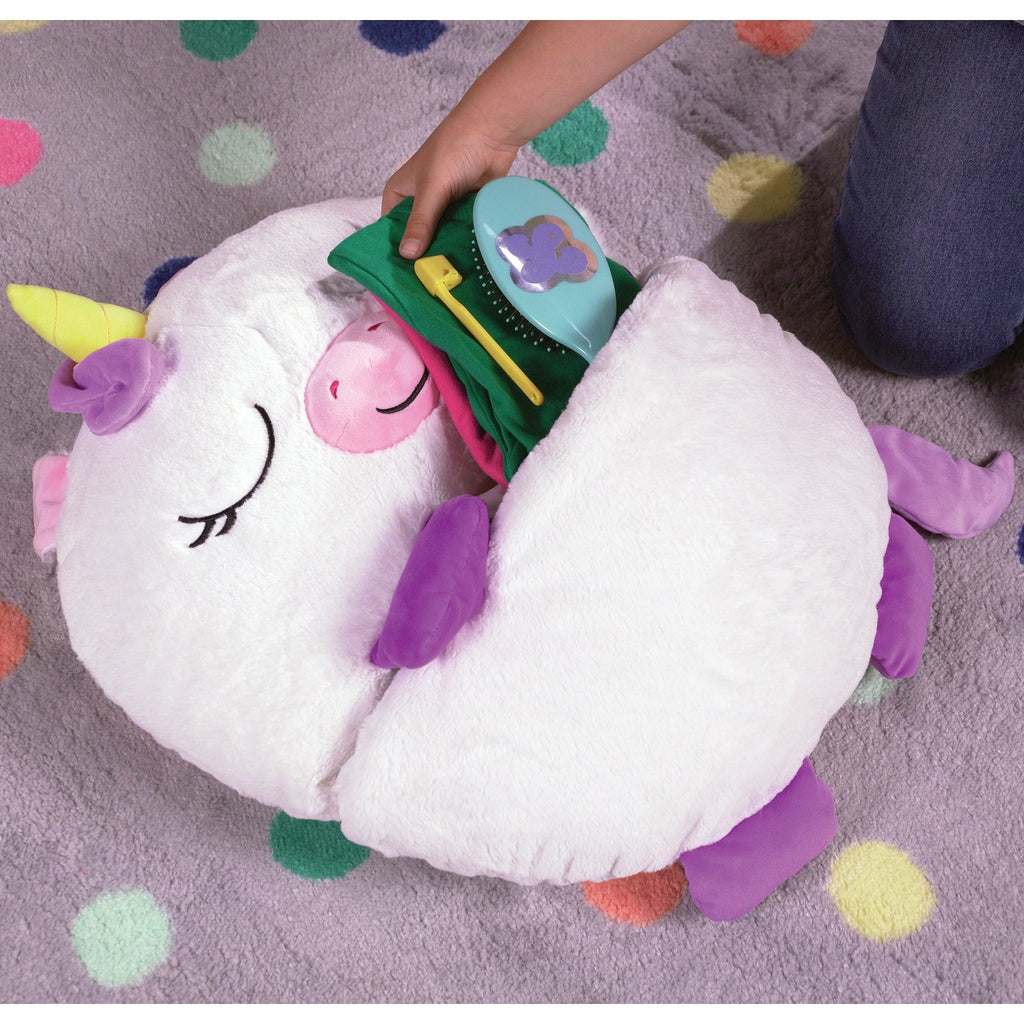 Happy Nappers White Unicorn 66 inch Plush Sleeping Bag - Large