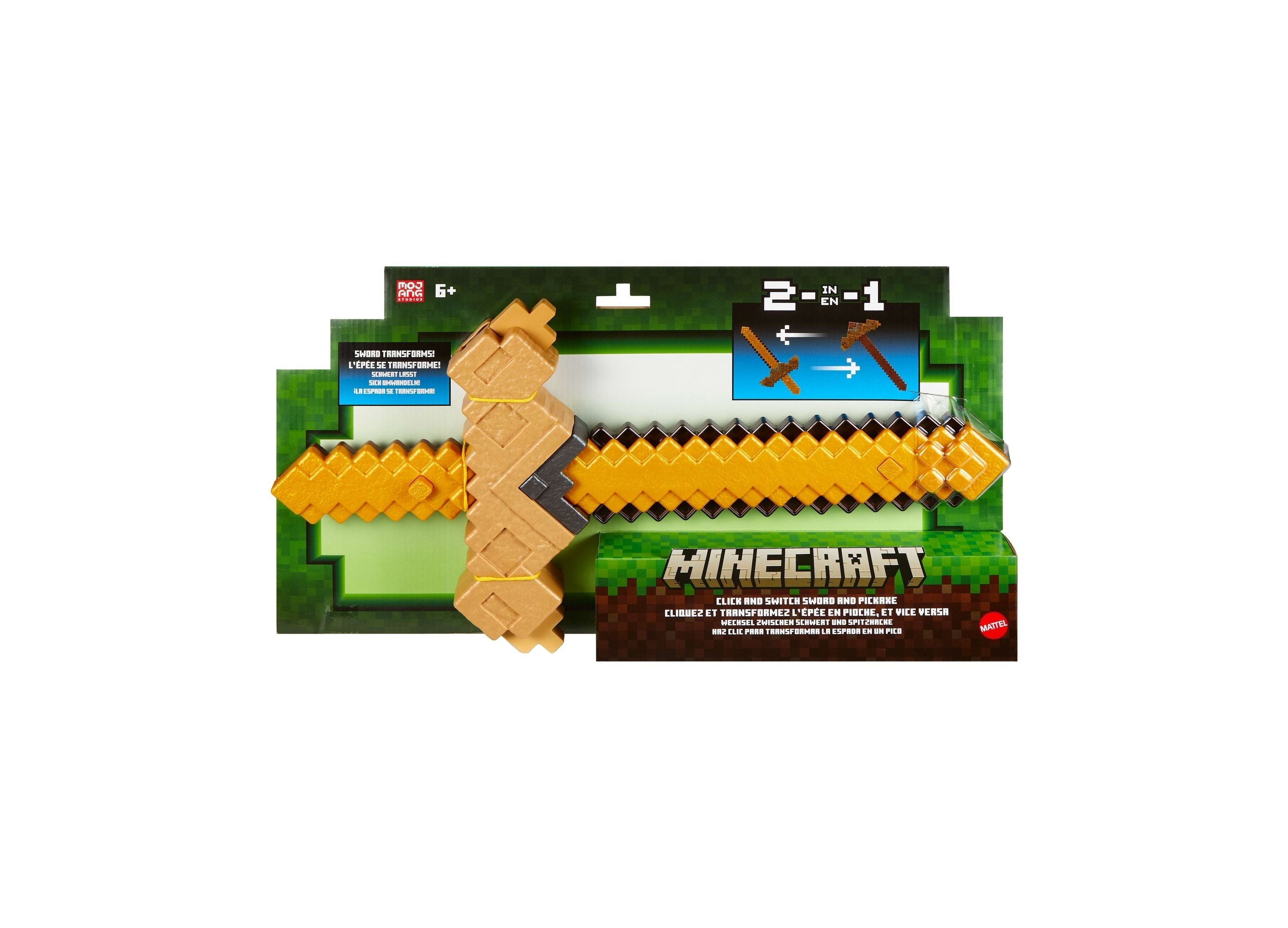 Minecraft Click And Switch 2-In-1 Sword And Pickaxe Role-Play Set
