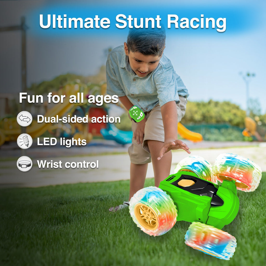 Contixo Flip Racer Remote Control Stunt Car With 360-Degree Action And LED Lights