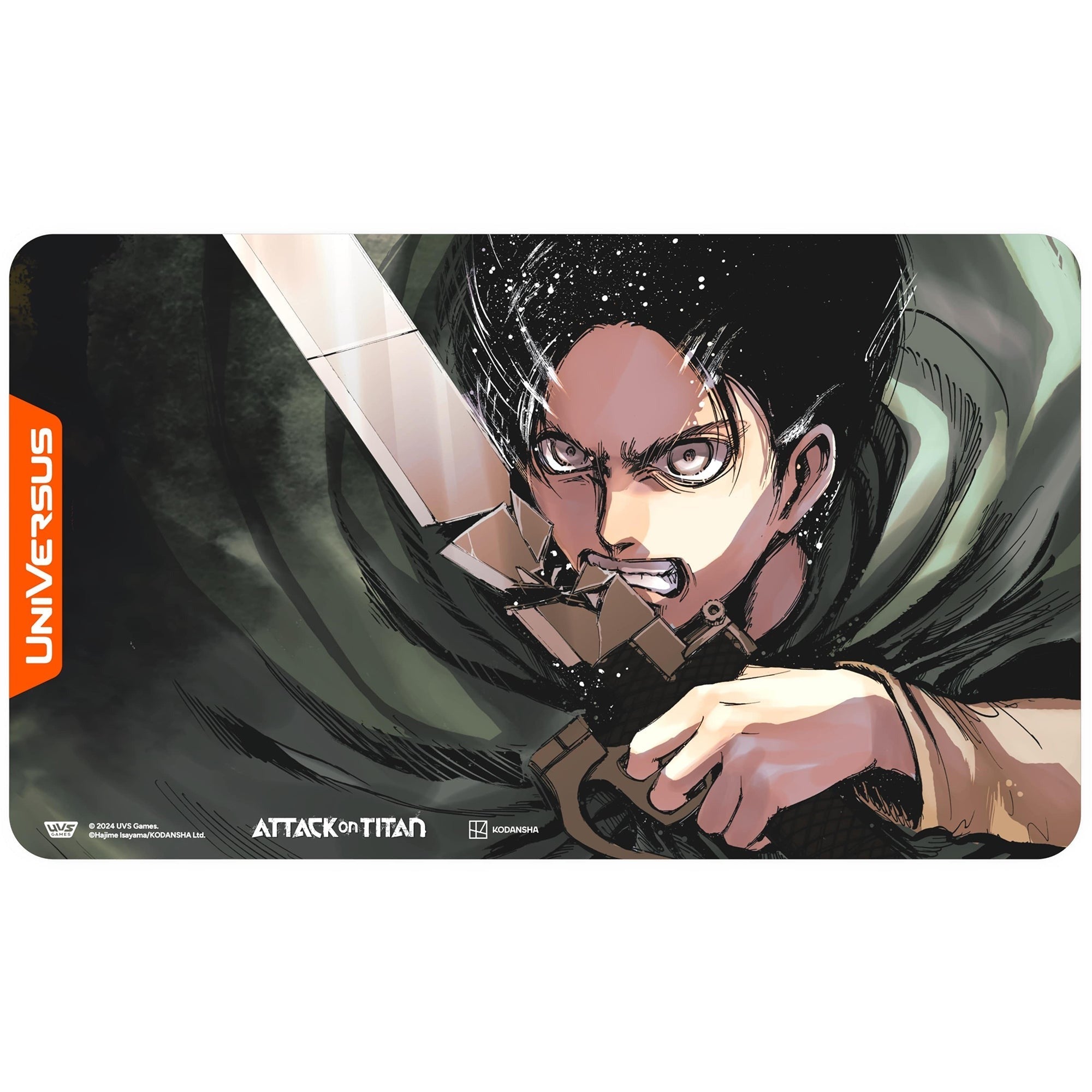 UniVersus Attack on Titan Eren Yeager Playmat - Tabletop Card Game Mat, Licensed by UVS Games