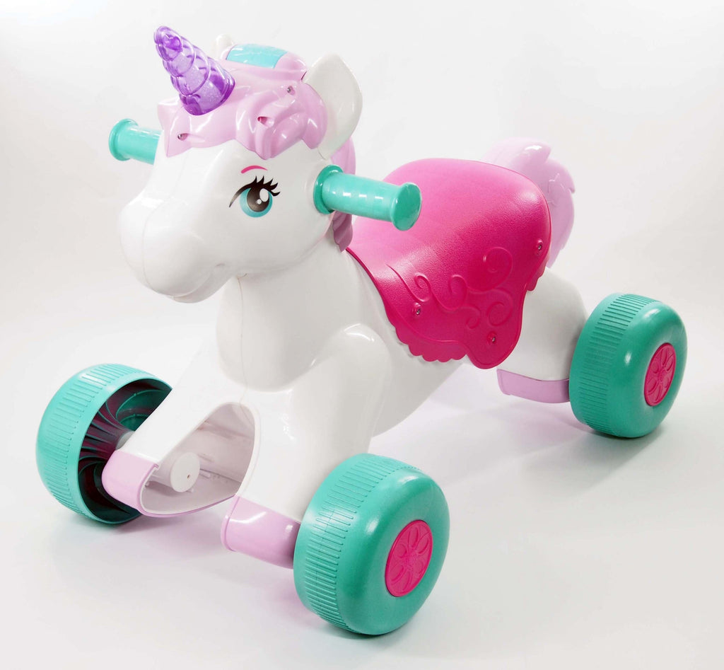 Kiddieland Light N Sounds Magical Ride-on Unicorn - Enchanting Playmate