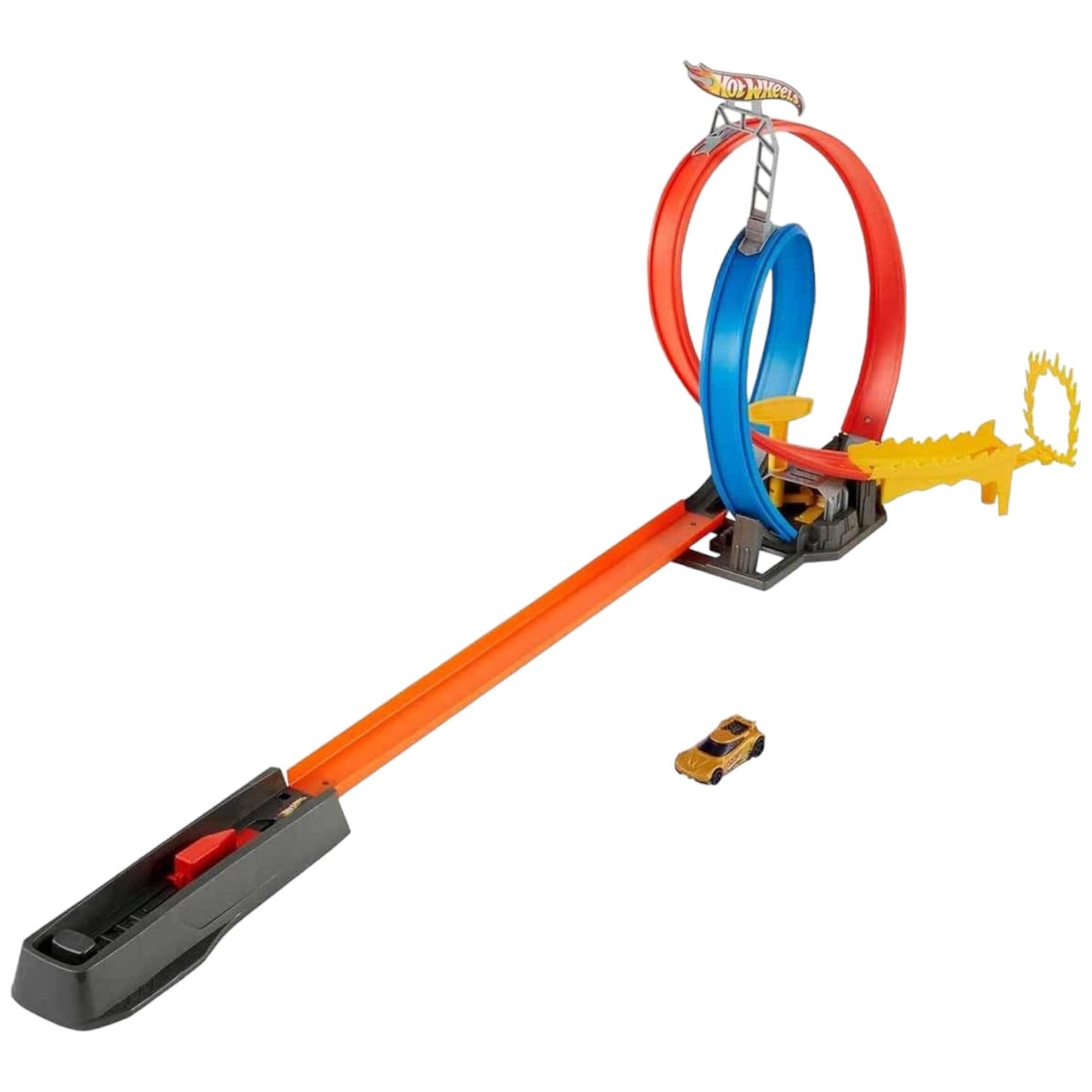 Hot Wheels Energy Track Launcher Set With Double Loops